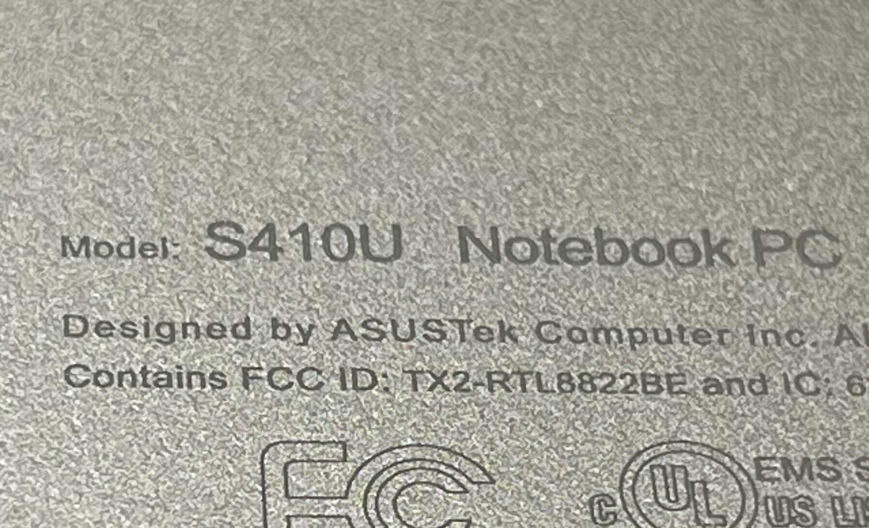 Photo 1 of ASUS NOTEBOOK PC SONICMASTER LAPTOP S410U