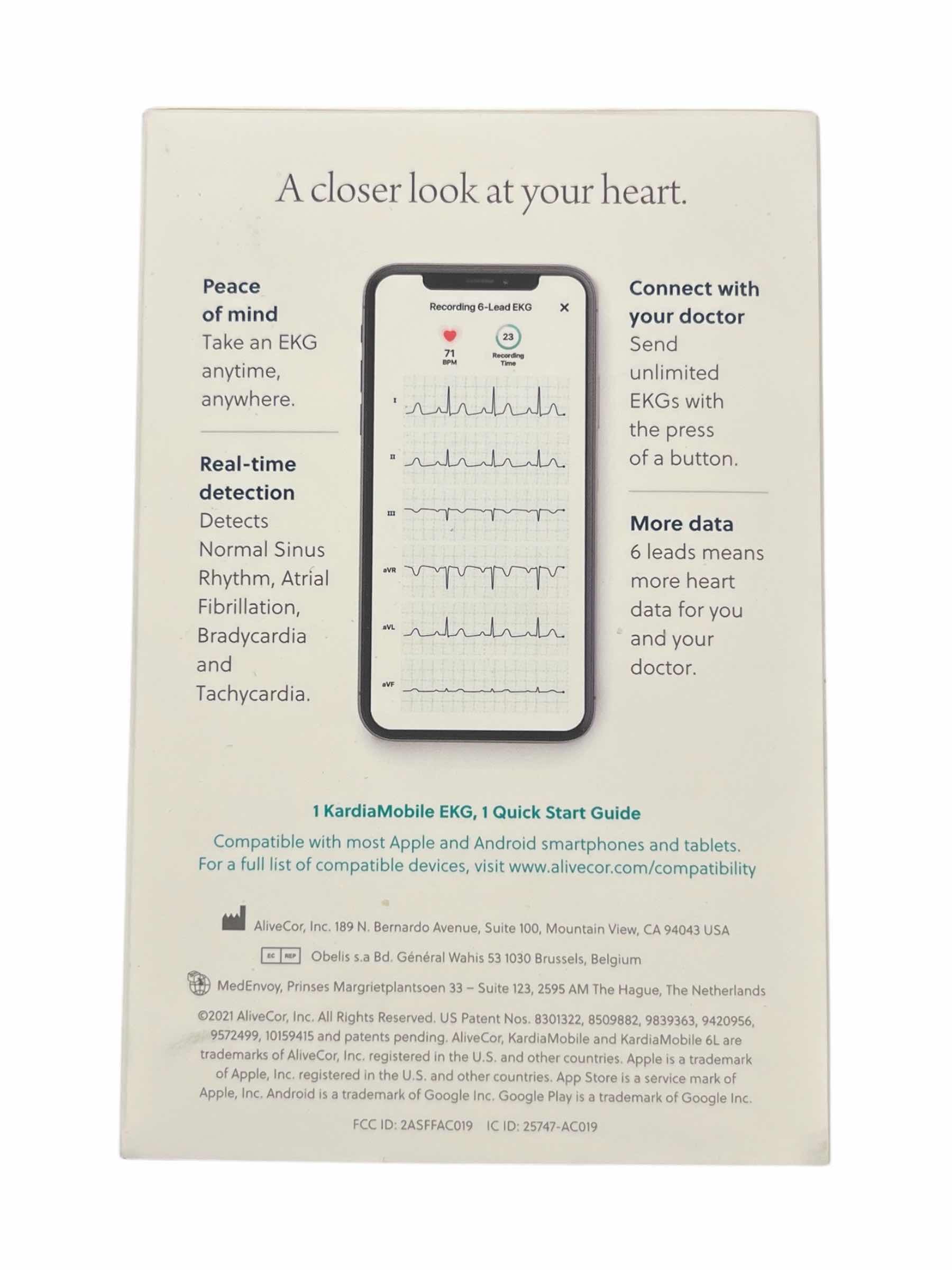 Photo 1 of ALIVE COR KARDIA MOBLE 6 LEAD PERSONAL EKG
