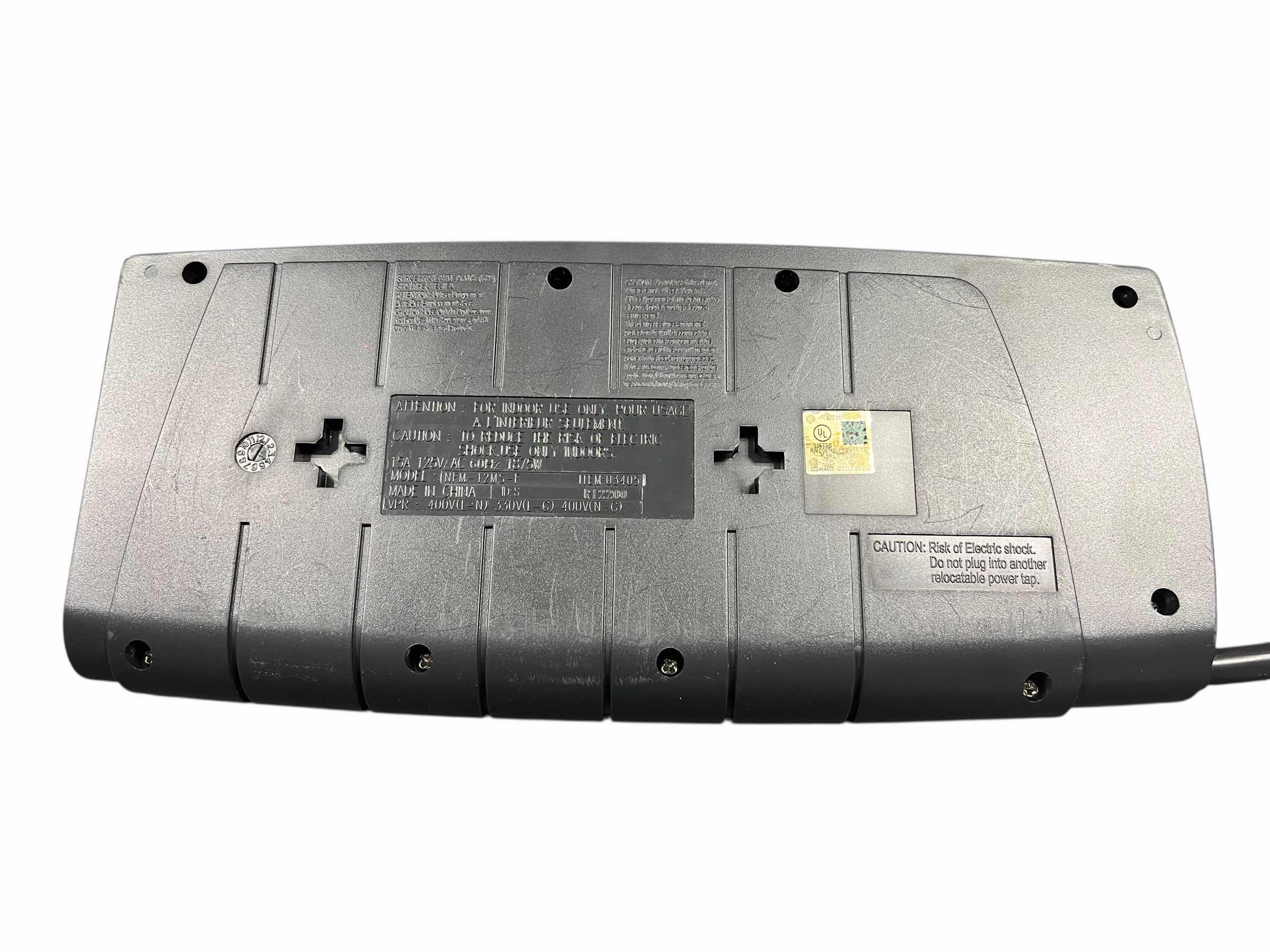 Photo 1 of INLAND 8 OUTLET SURGE PROTECTOR NFM-12MS-F