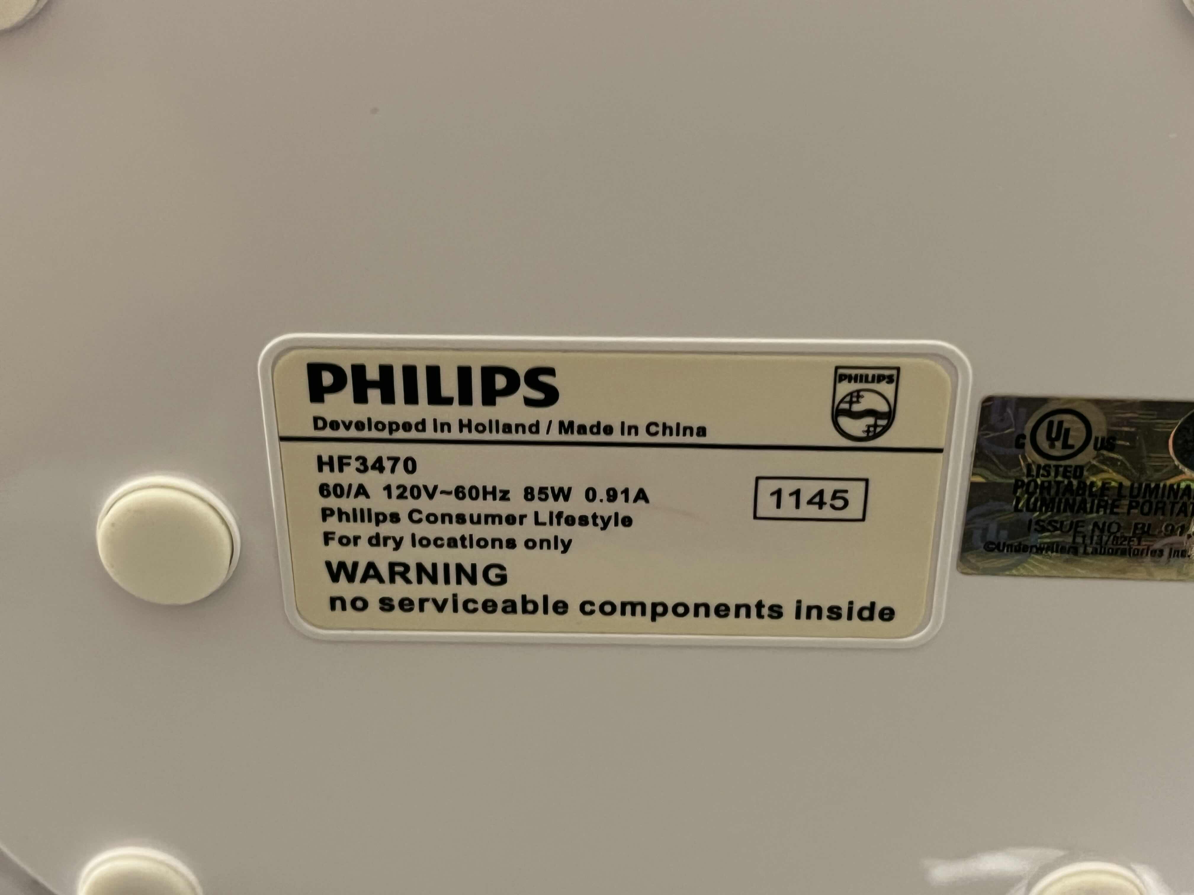 Photo 1 of PHILIPS WAKE UP LIGHT FM RADIO ALARM CLOCK HF3470