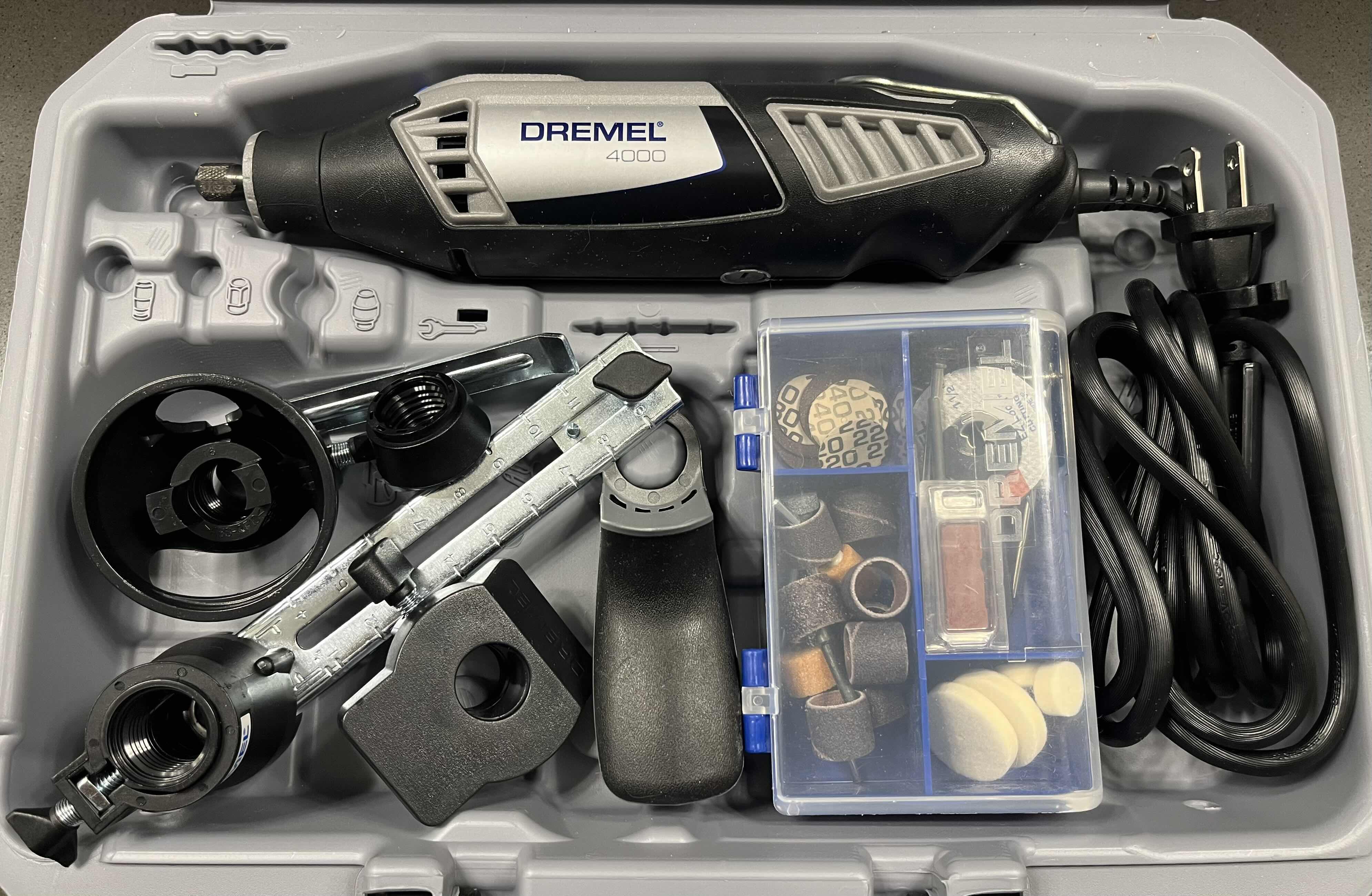 Photo 2 of DREMEL 4000 SERIES 1.6AMP VARIABLE SPEED CORDED ROTARY TOOL KIT W CASE