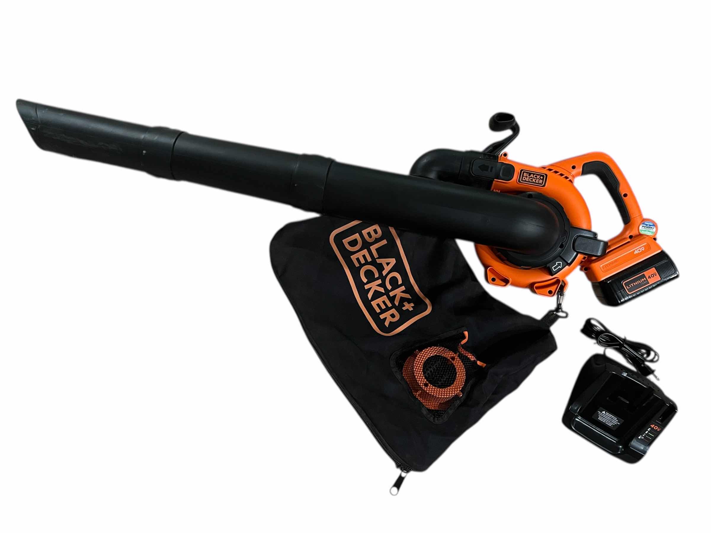 Photo 1 of BLACK & DECKER 40VOLT BLOWER/VACUUM LSWV36 W 40VOLT BATTERY & CHARGER