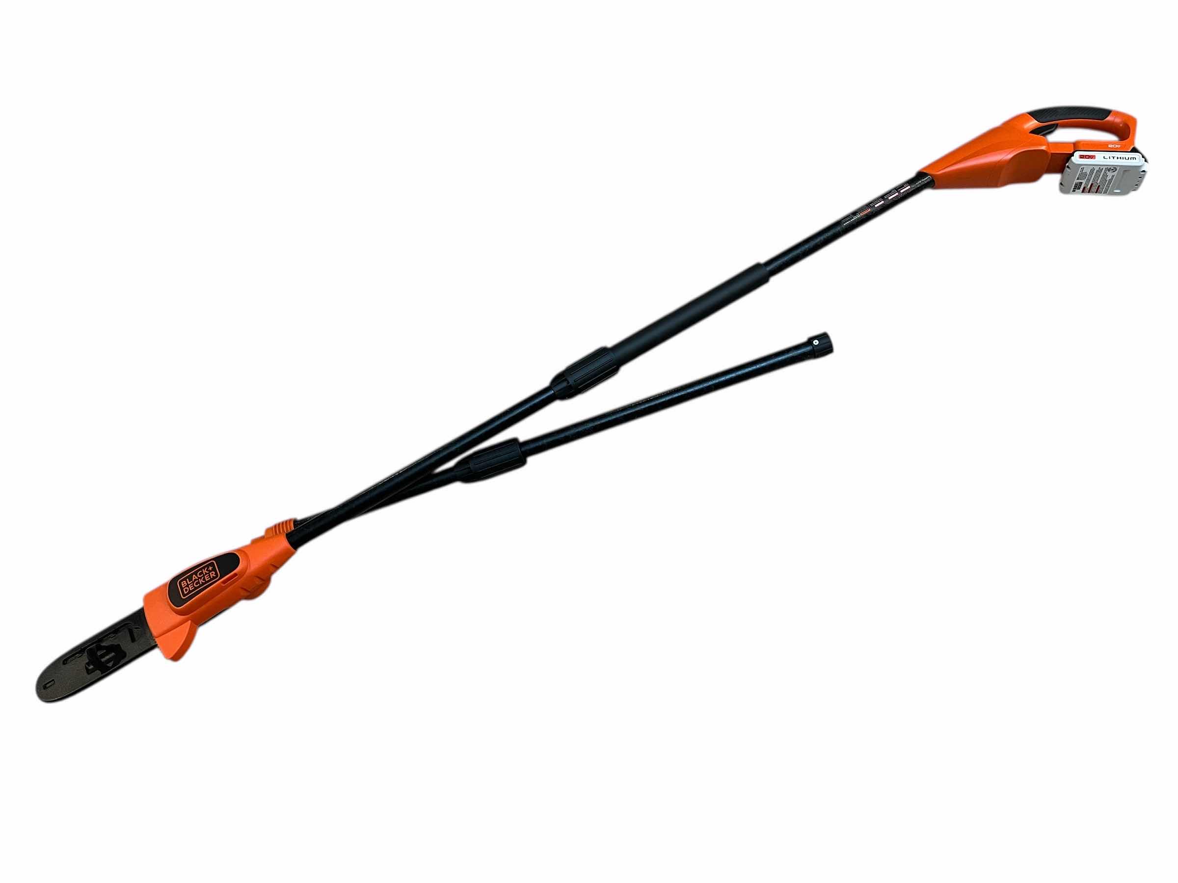 Photo 1 of BLACK & DECKER 20VOLT POLE SAW LPP12O W 20VOLT BATTERY & EXTENSION POLE