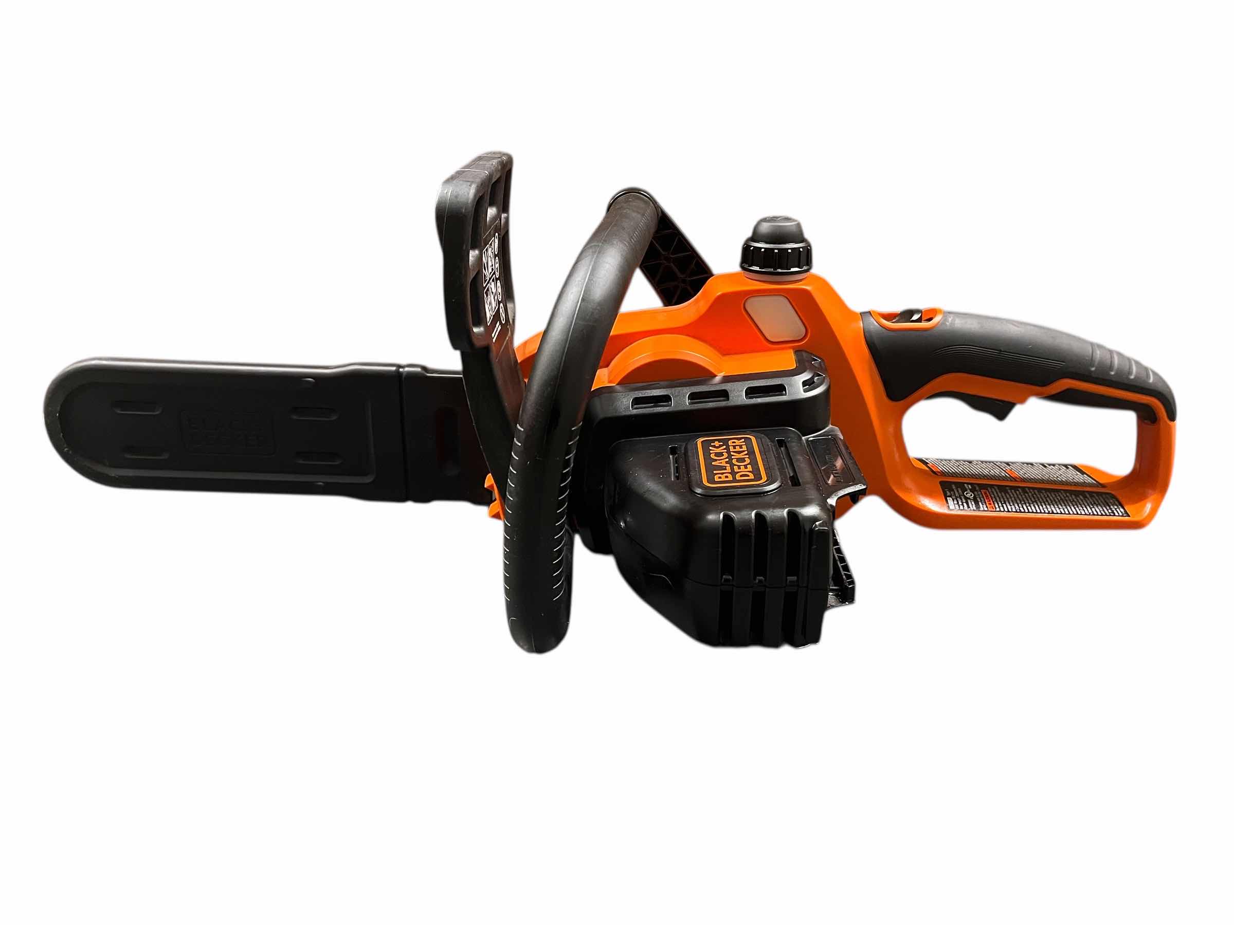 Photo 1 of BLACK & DECKER 10” 20VOLT MAX ELECTRIC CHAINSAW W 20VOLT BATTERY LCS1020