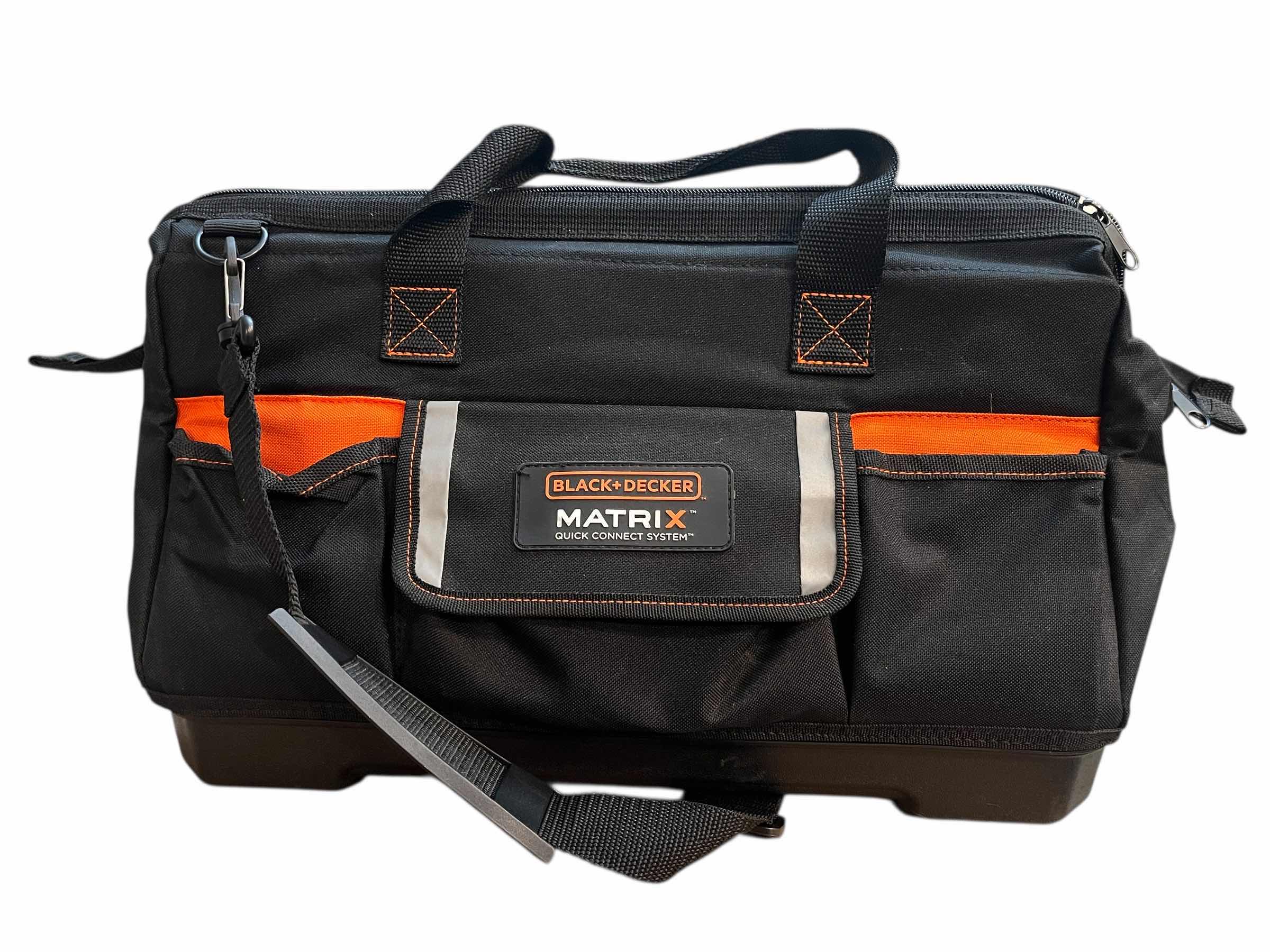 Photo 1 of BLACK & DECKER 21” MATRIX QUICK CONNECT SYSTEM WIDE MOUTH TOTE TOOL BAG