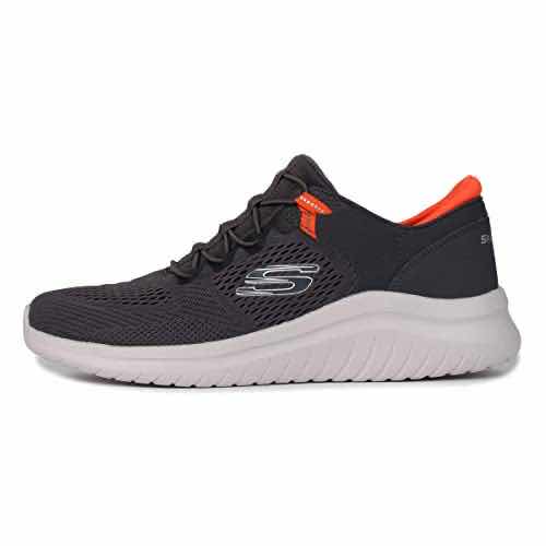 Photo 1 of NEW SKECHERS MENS ULTRA FLEX 2.0 RUNNING GREY & ORANGE SNEAKERS SIZE 10