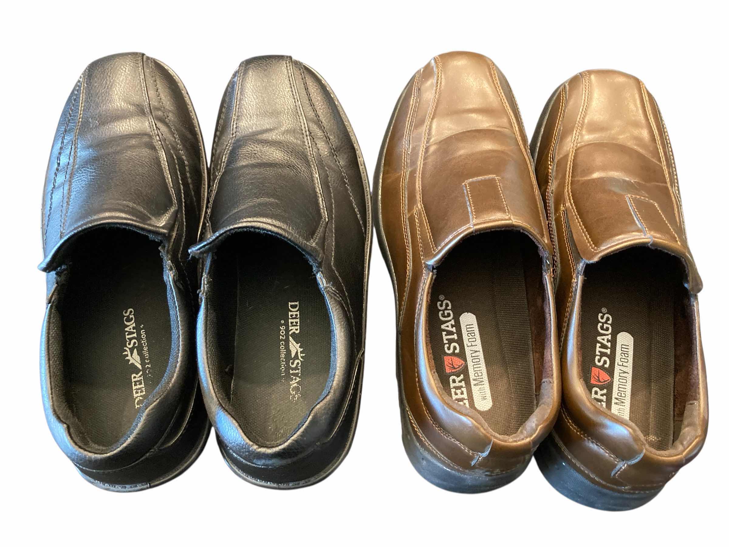Photo 1 of DEER STAGS MENS BLACK & BROWN DRESS SHOES SIZE 10M