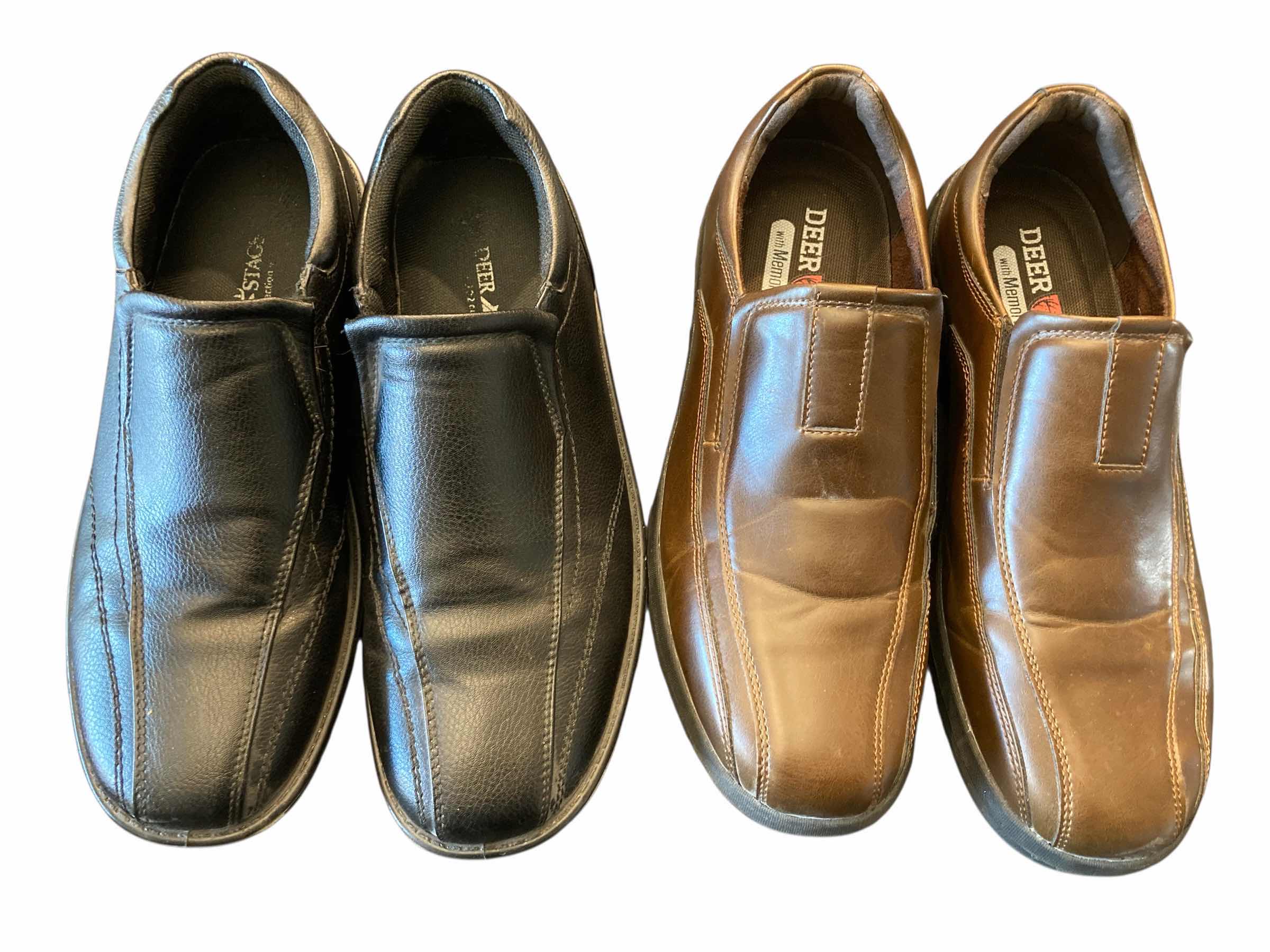 Photo 1 of DEER STAGS MENS BLACK & BROWN DRESS SHOES SIZE 10M