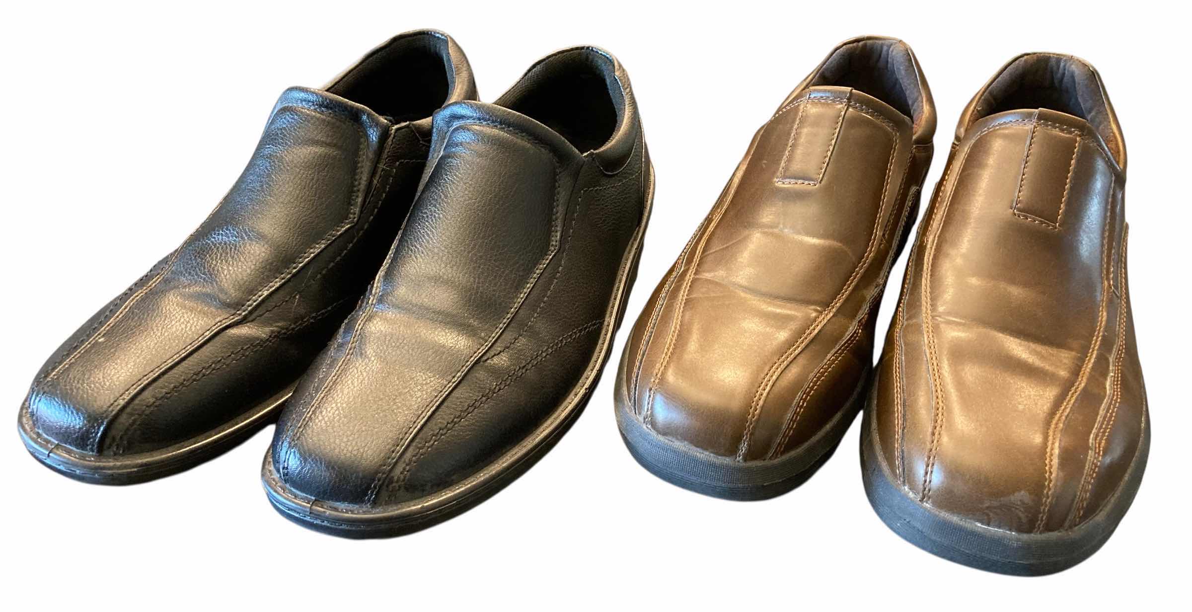 Photo 1 of DEER STAGS MENS BLACK & BROWN DRESS SHOES SIZE 10M