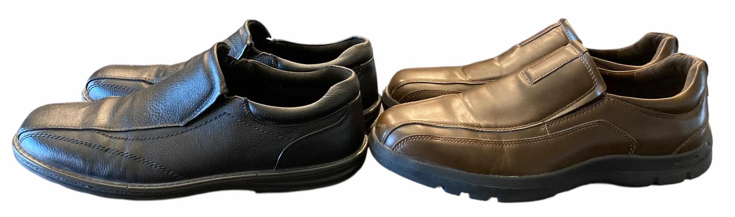 Photo 1 of DEER STAGS MENS BLACK & BROWN DRESS SHOES SIZE 10M