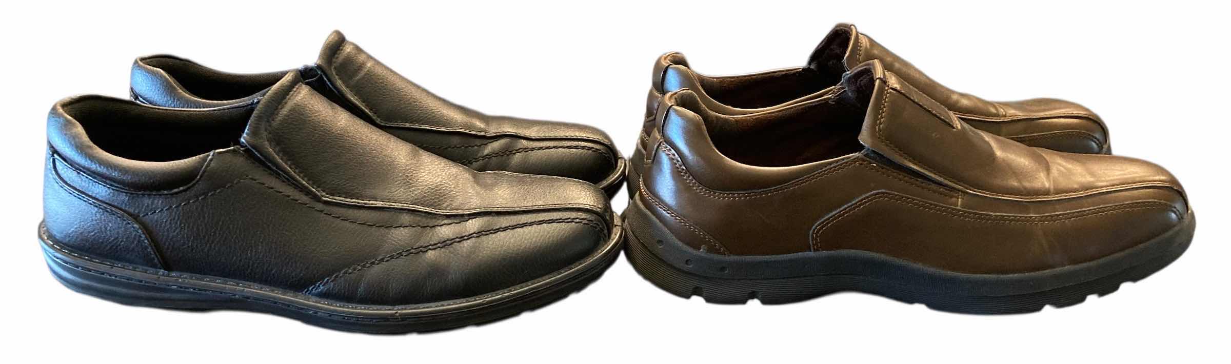 Photo 1 of DEER STAGS MENS BLACK & BROWN DRESS SHOES SIZE 10M