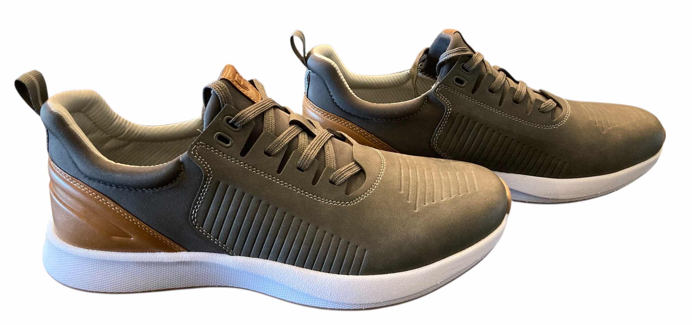 Photo 1 of DEER STAGS MENS CRANSTON WATER REPELLENT GREY & BROWN  FASHION SNEAKERS SIZE 10M