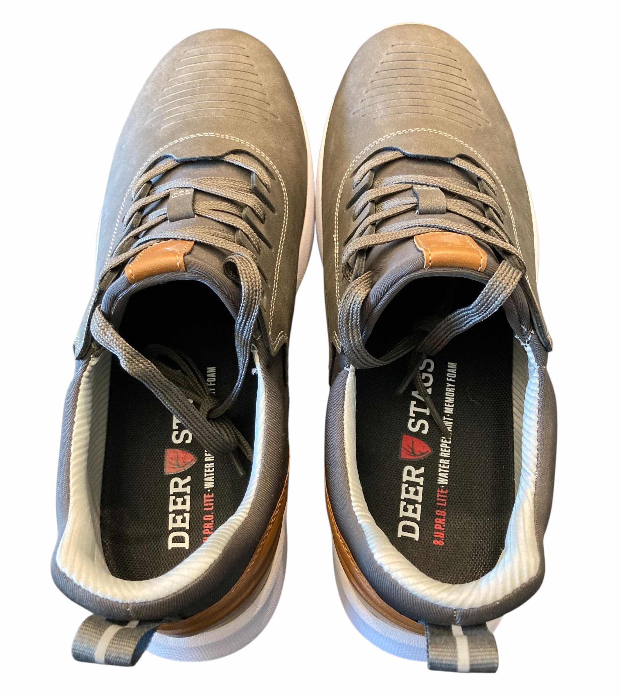 Photo 1 of DEER STAGS MENS CRANSTON WATER REPELLENT GREY & BROWN  FASHION SNEAKERS SIZE 10M