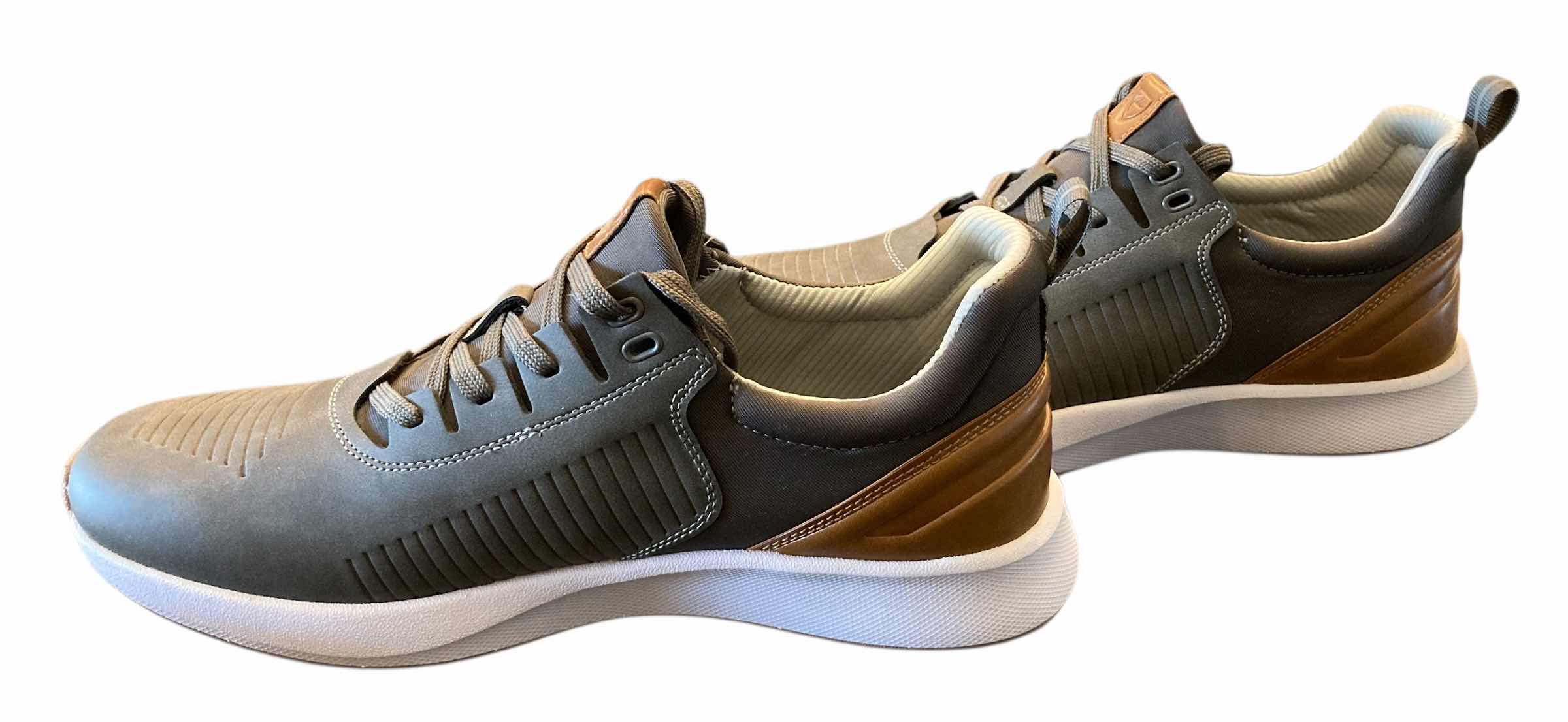 Photo 1 of DEER STAGS MENS CRANSTON WATER REPELLENT GREY & BROWN  FASHION SNEAKERS SIZE 10M