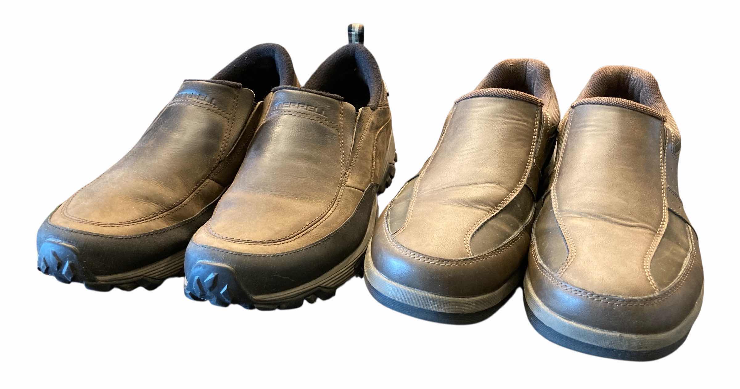 Photo 1 of MERRELL MENS COLDPACK ICE MOCK WATERPROOF BROWN WINTER SHOES & DEER STAGS EVEREST2 COMFORT SLIP ON SHOES SIZE 10