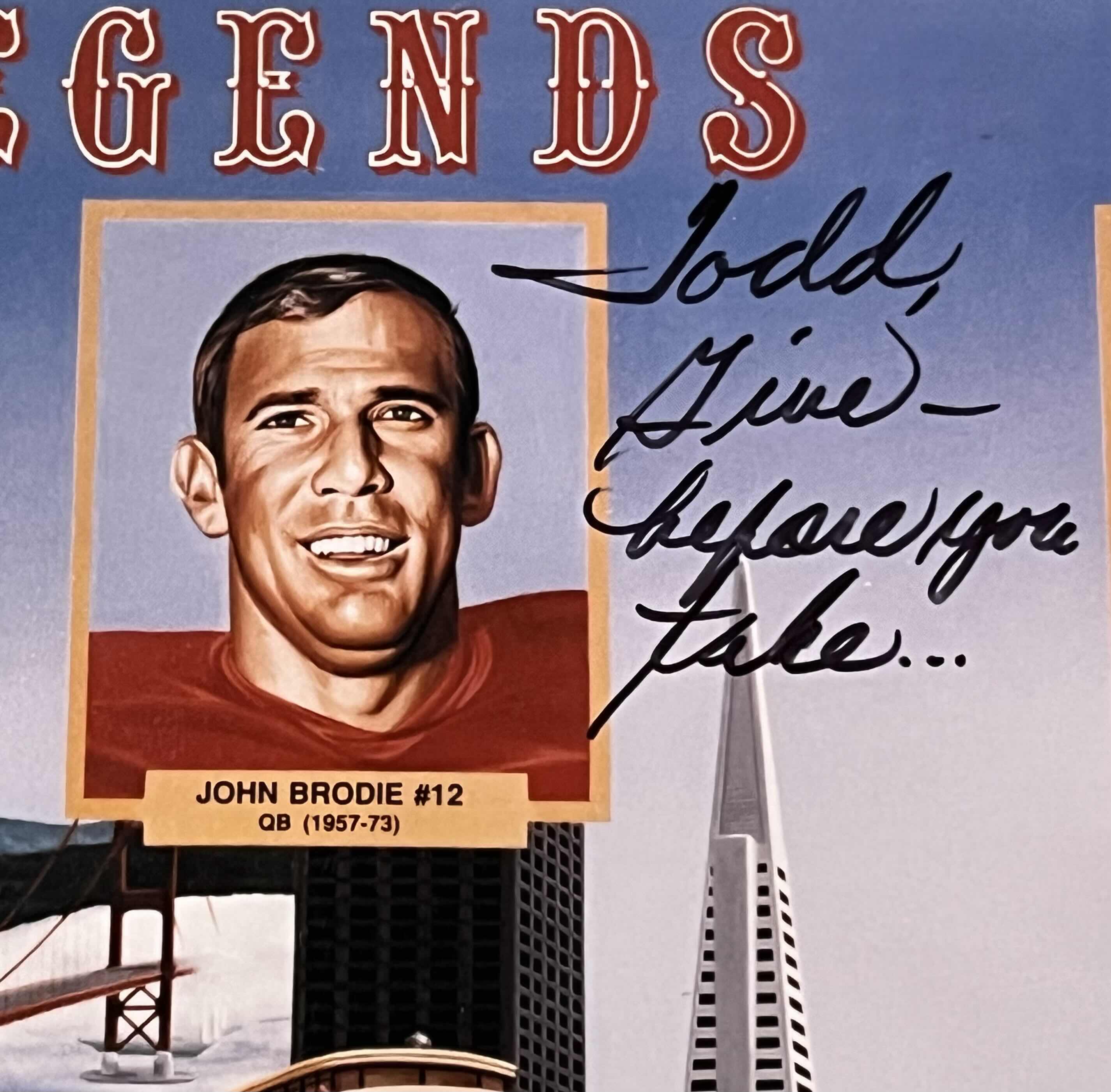 Photo 1 of 49ERS LEGENDS TIGHT END SPORTSWEAR INC 1989. 2 AUTOGRAPHS BY DE CEDRICK HARDMAN NO.86 & UNKNOWN