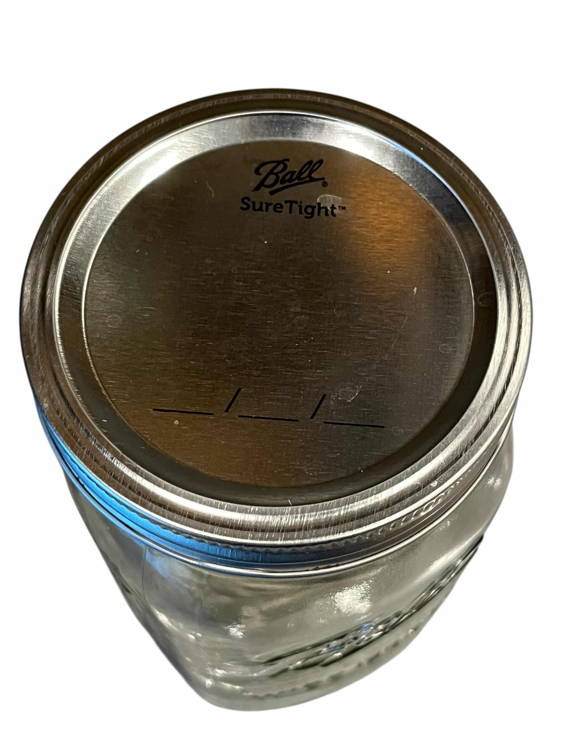 Photo 1 of BALL 800ML MASON JARS W LIDS (12) & 4 FERMILID SILICONE LIDS