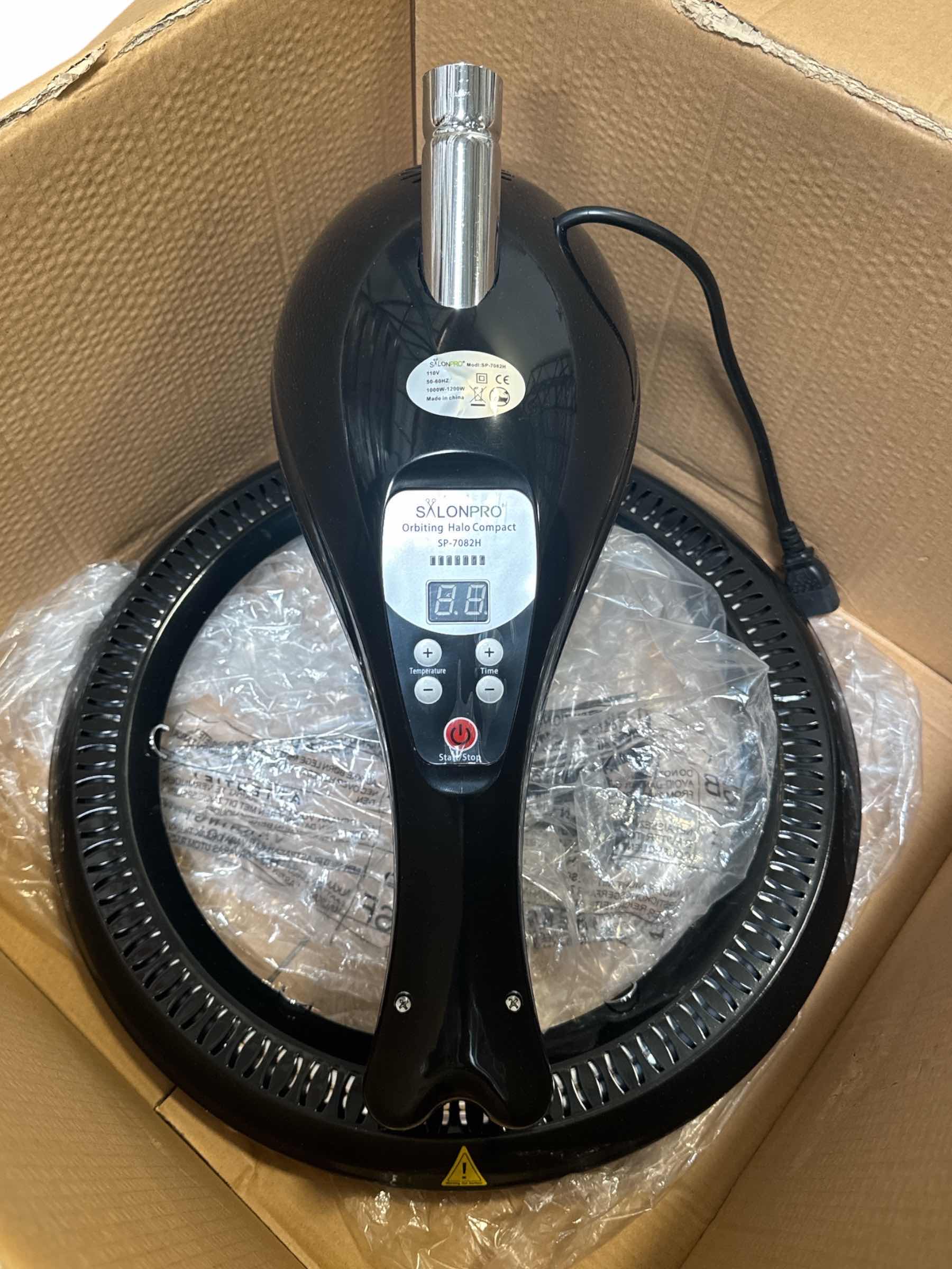 Photo 1 of SALONPRO ORBITING HALO COMPACT INFRARED HAIR COLOR PROCESSOR & DRYER UNIT SP7082H BLACK 19”