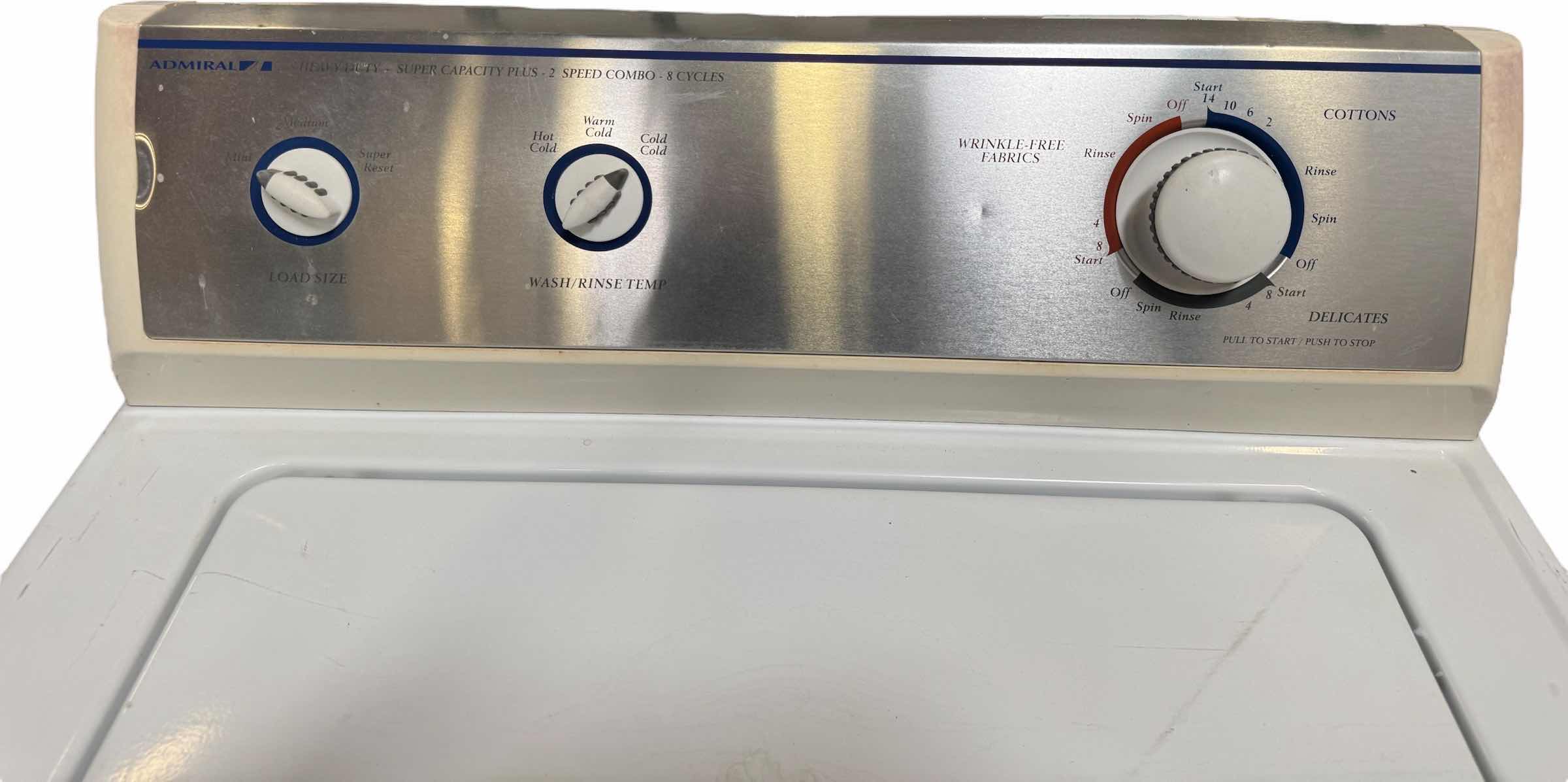 Photo 1 of ADMIRAL WASHER & DRYER ADE7005AYW & AAV700AWW WHITE 27” X 27” H47”