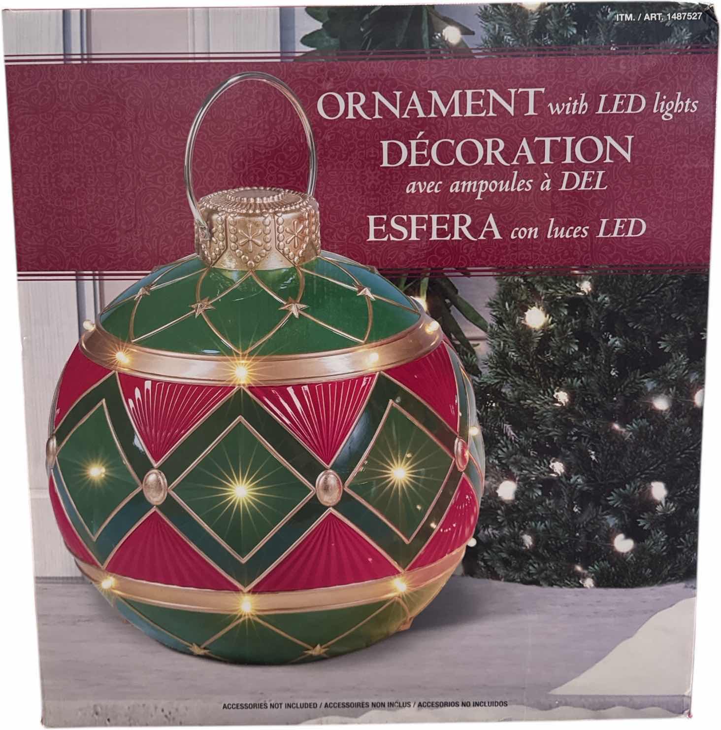 Photo 1 of $98 OVERSIZED ORNAMENT WITH LED LIGHTS 1487527 18” X 18” X H20”