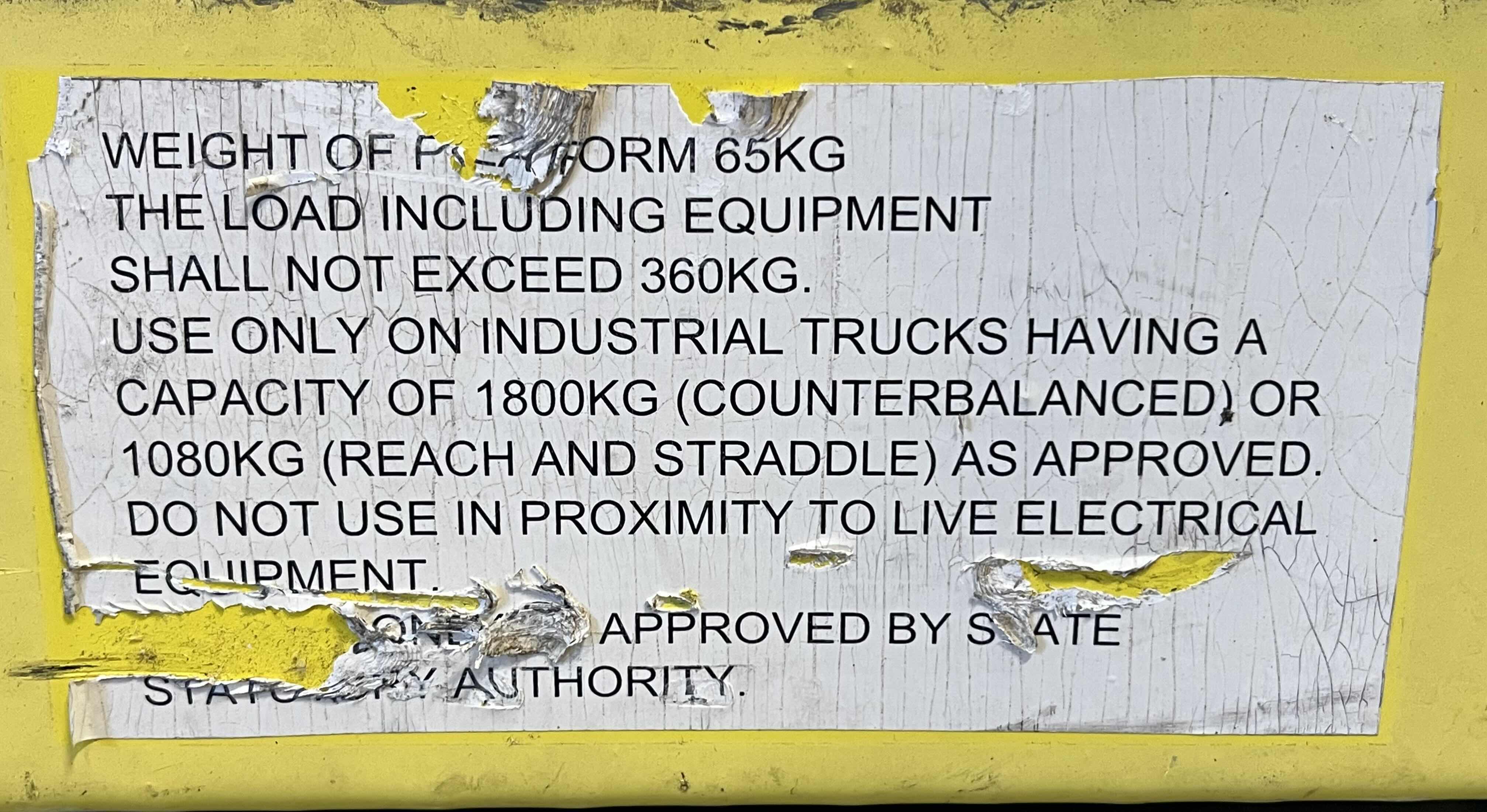 Photo 1 of FORKLIFT SAFETY CAGE 36.25” X 36.25” H38.5”