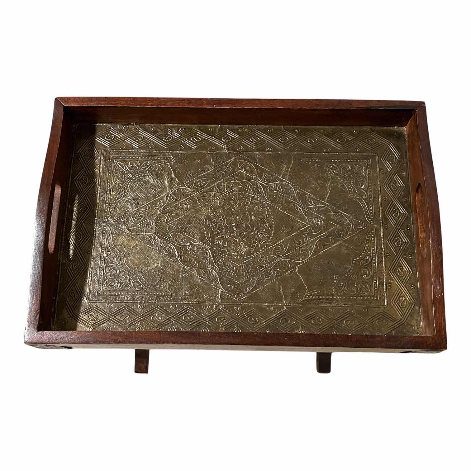 Photo 1 of PIER ONE IMPORTS SARI TRAY END TABLE 18” X 12” H26”