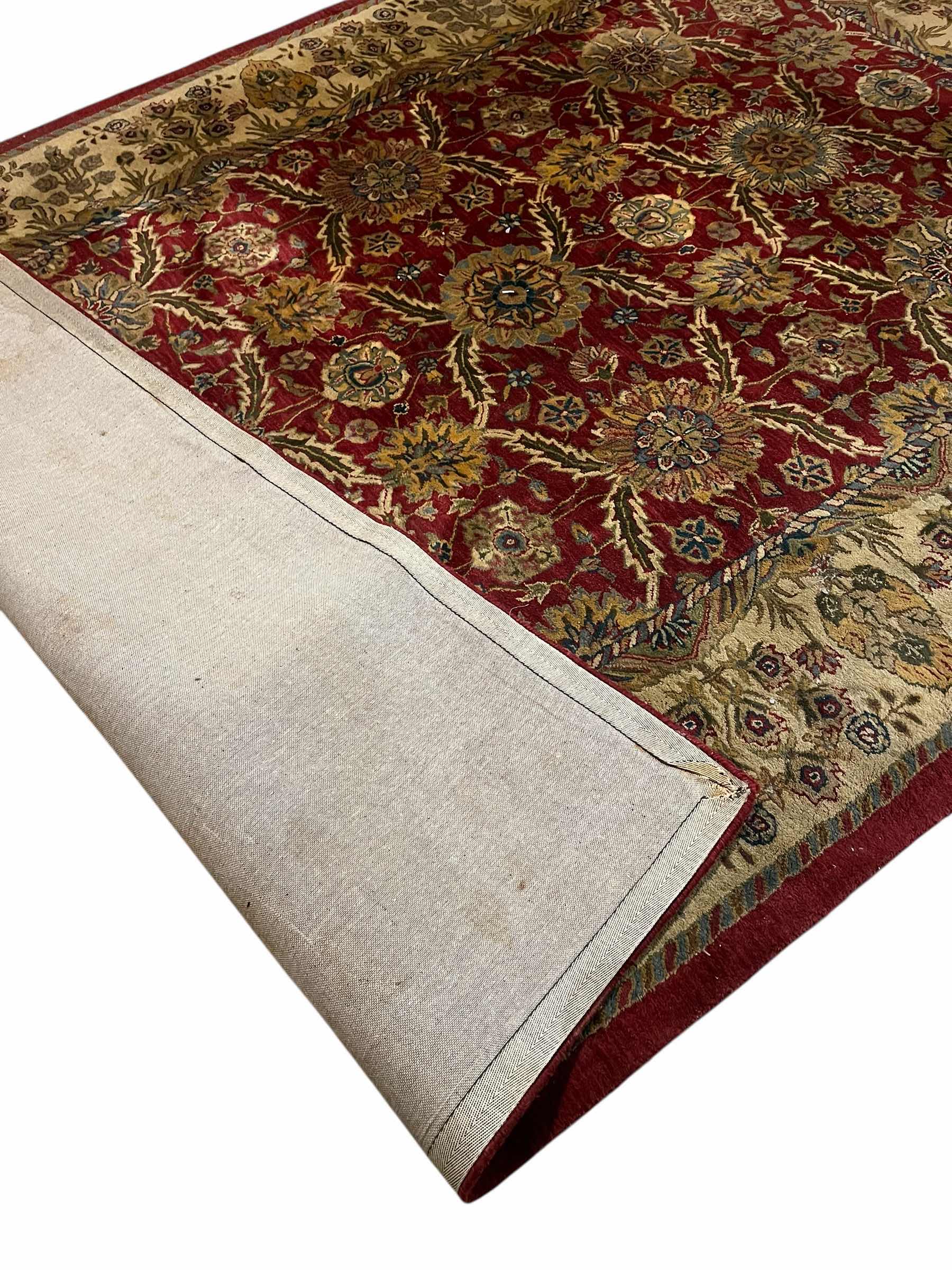 Photo 1 of HANDMADE WOOL FLORAL AREA RUG 138” X 98”