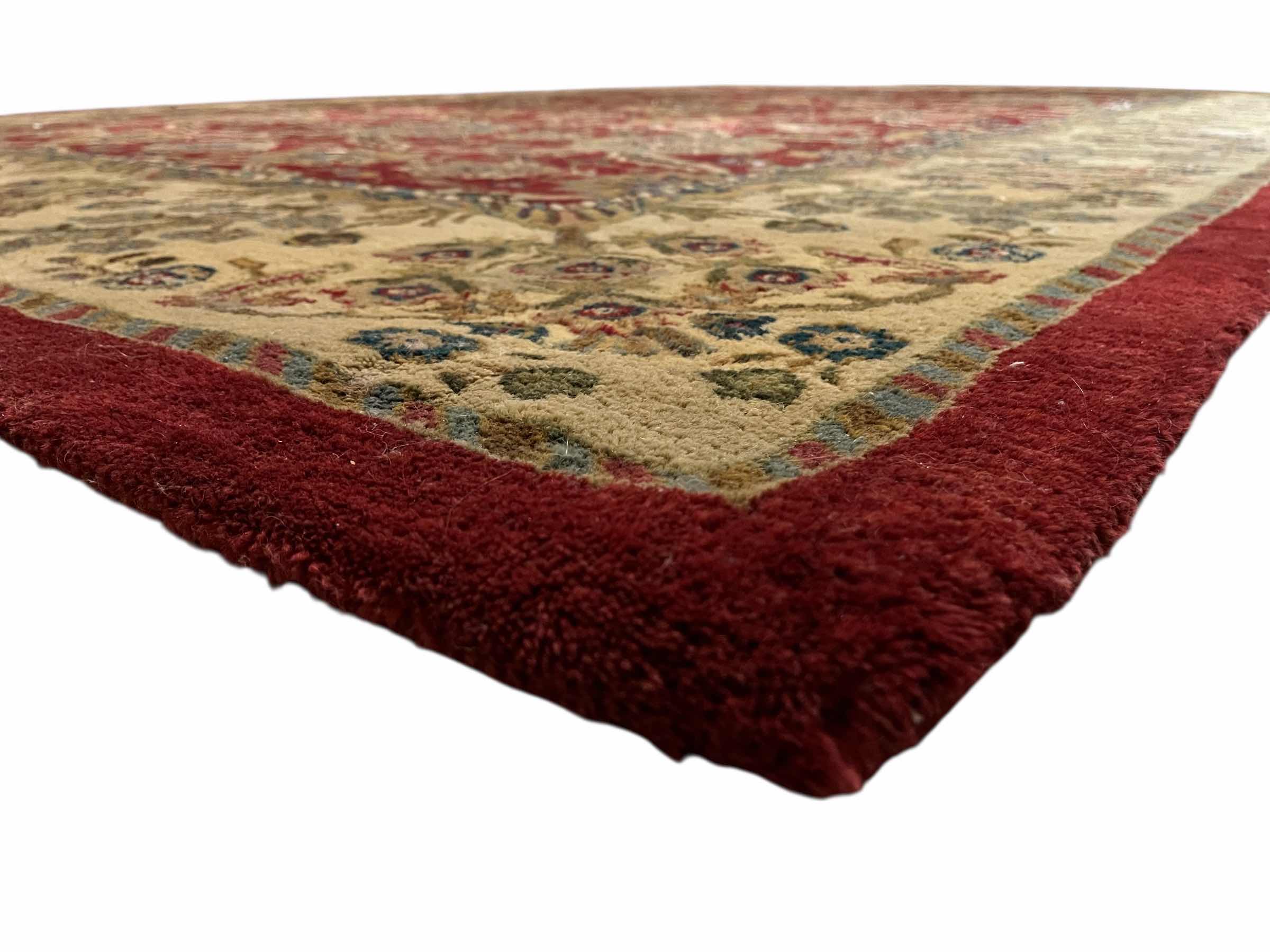 Photo 1 of HANDMADE WOOL FLORAL AREA RUG 138” X 98”