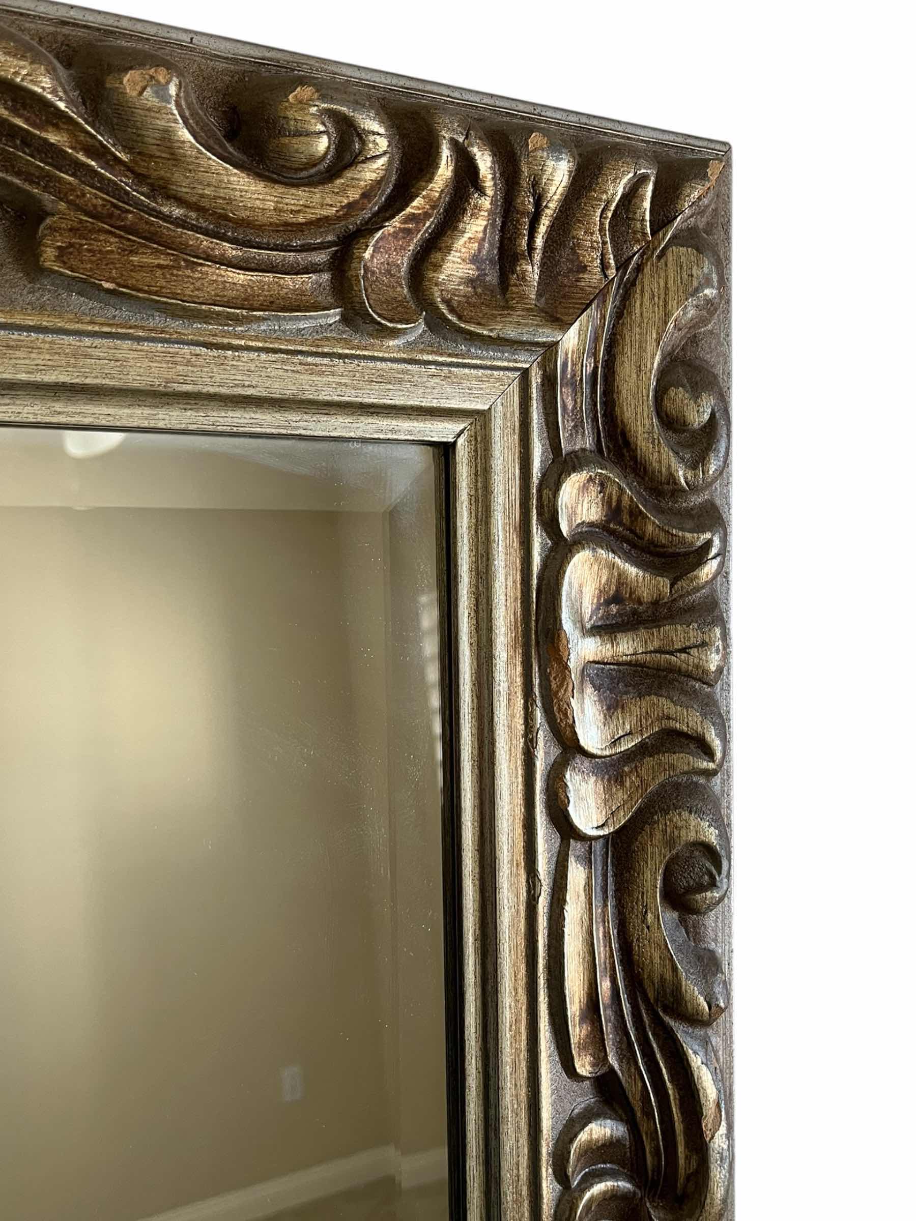Photo 1 of ORNATE FRAMED FULL SIZE MIRROR 31.5” X 65.5”