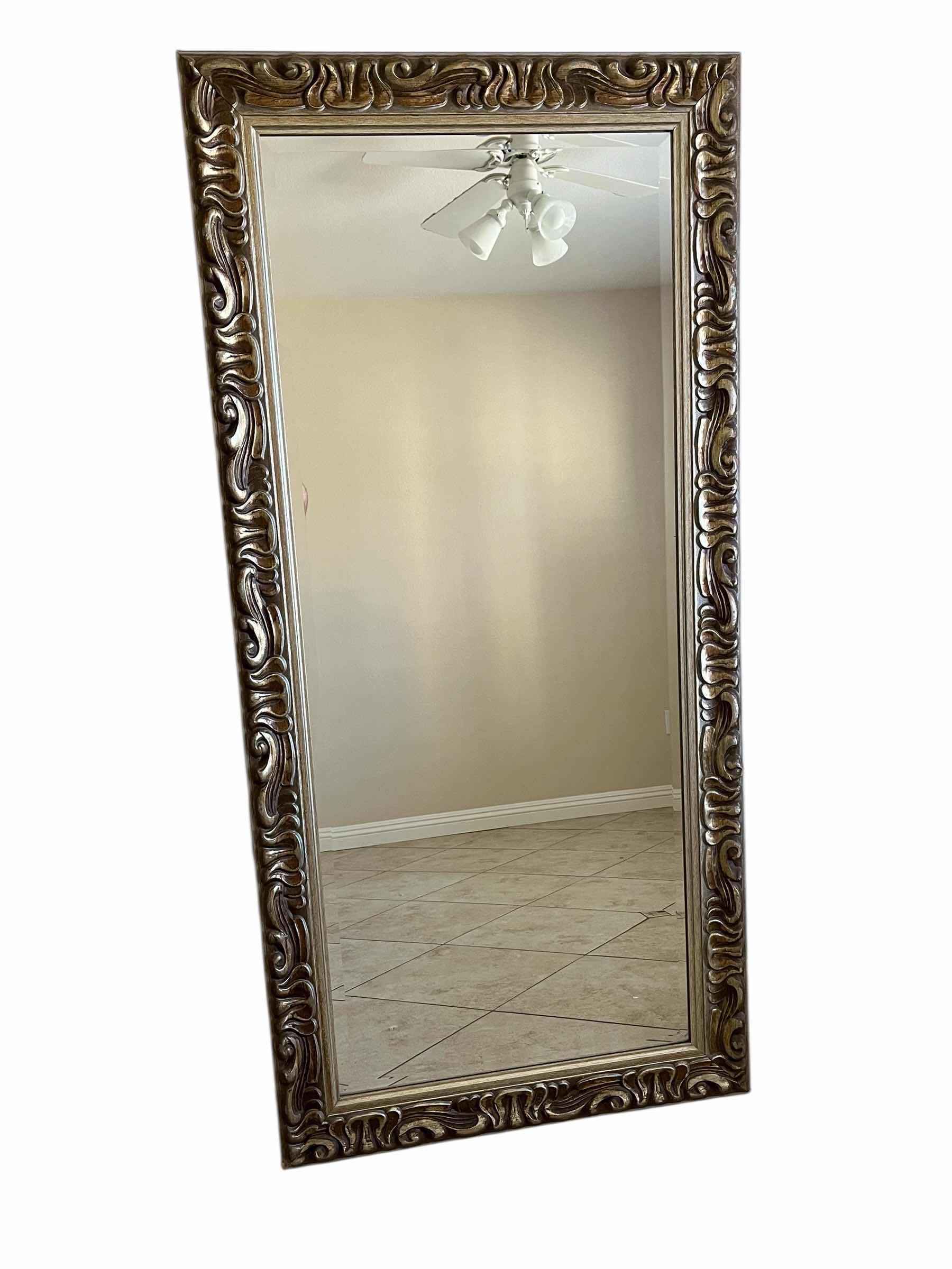 Photo 1 of ORNATE FRAMED FULL SIZE MIRROR 31.5” X 65.5”