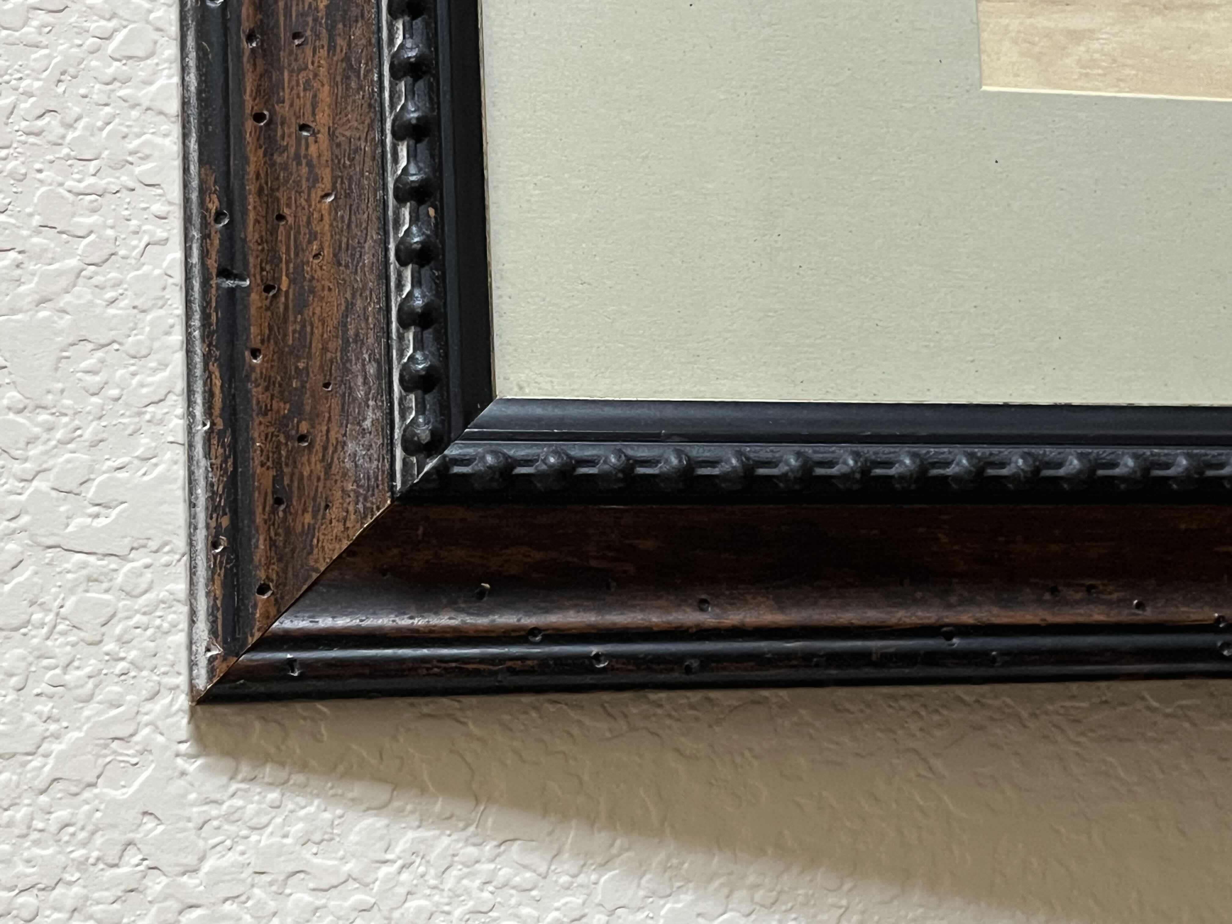 Photo 1 of $40.   BED BATH & BEYOND PALM BOTANICAL FRAMED ARTWORK 13” X 22”