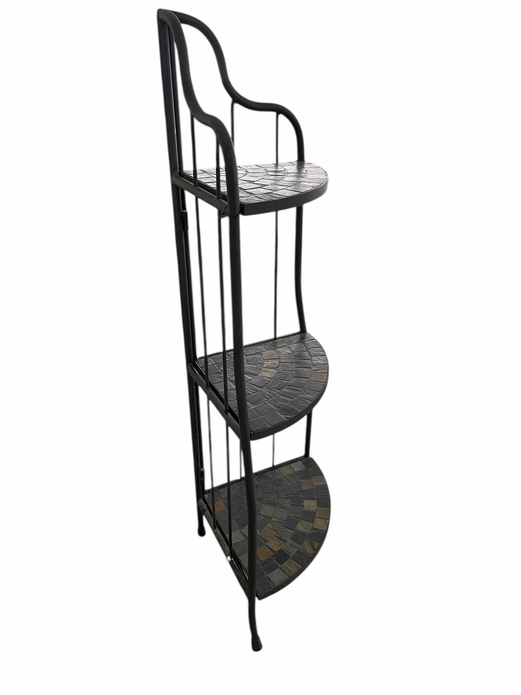 Photo 1 of PIER ONE IMPORTS 3 TIER MOSAIC TILE SHELF CORNER PLANTER STAND 15” X 12” H43”