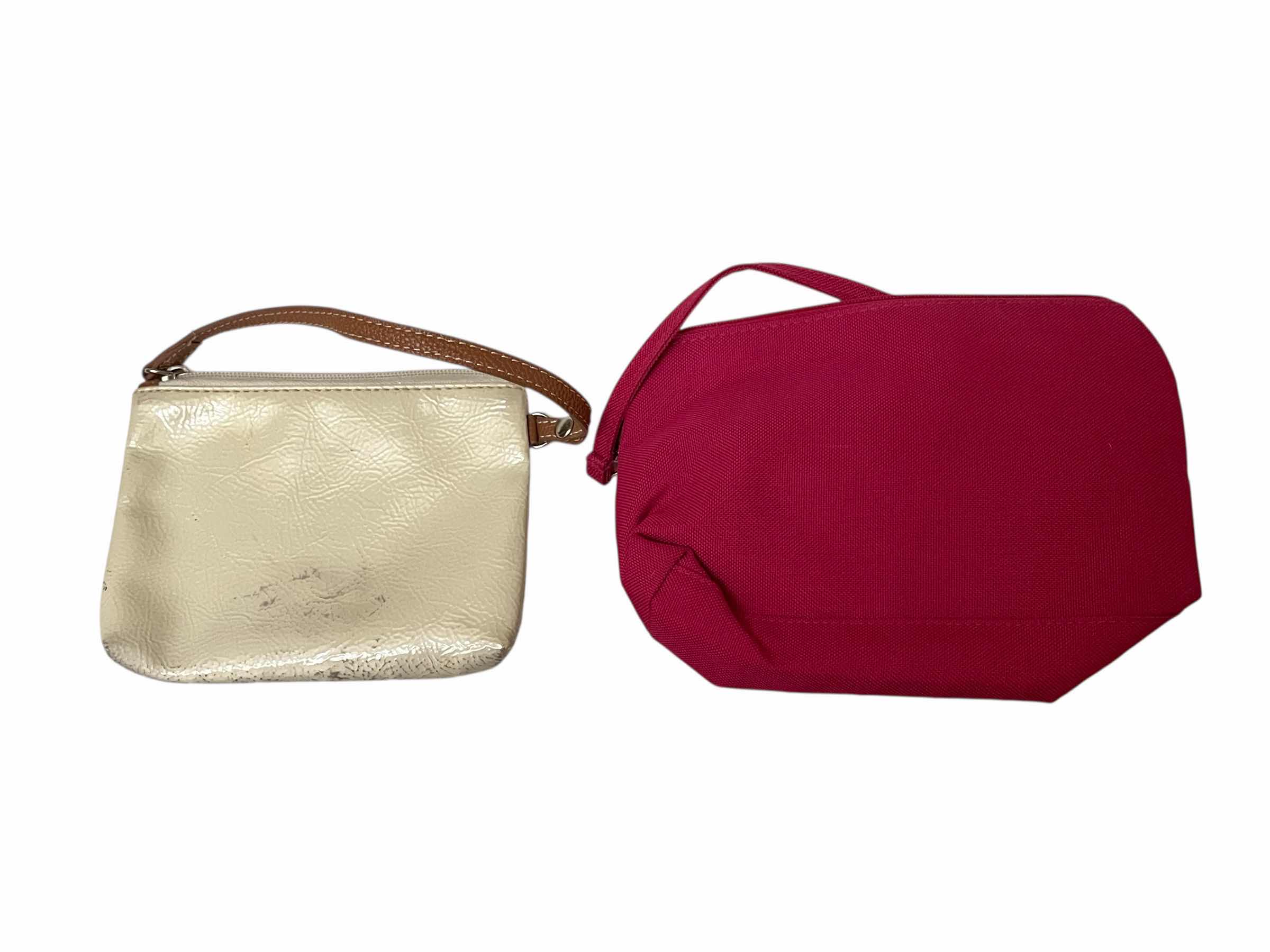 Photo 1 of NINE WEST LEATHER MAKEUP BAG & LANCOME PINK MAKEUP BAG