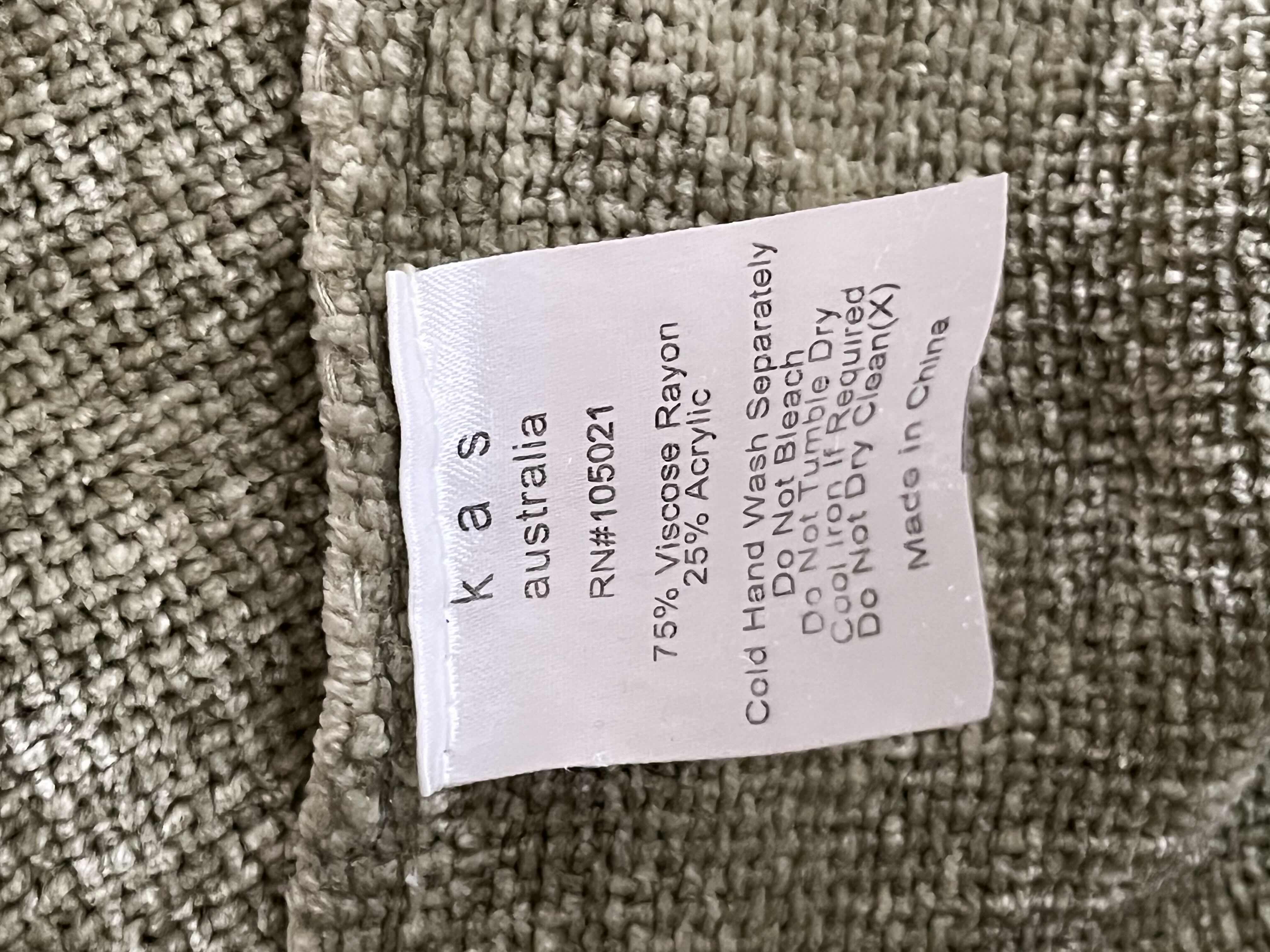 Photo 2 of KAS AUSTRALIA GREEN THROW BLANKET 48” X 60”