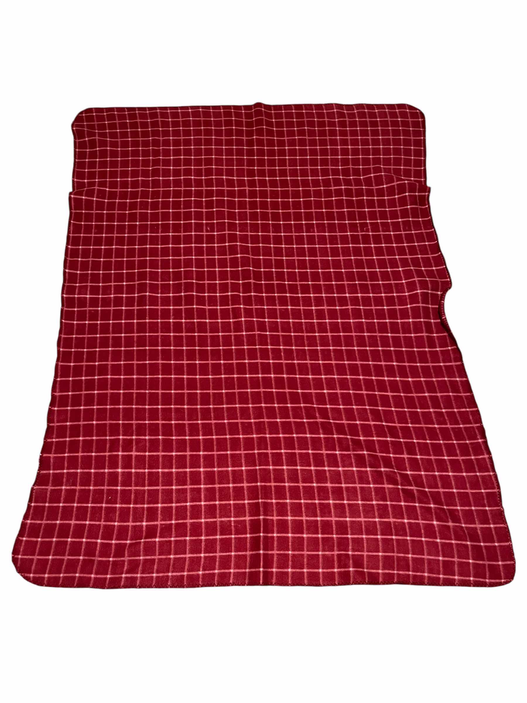 Photo 1 of PLAID FLEECE THROW BLANKETS (2) 48” X 62”
