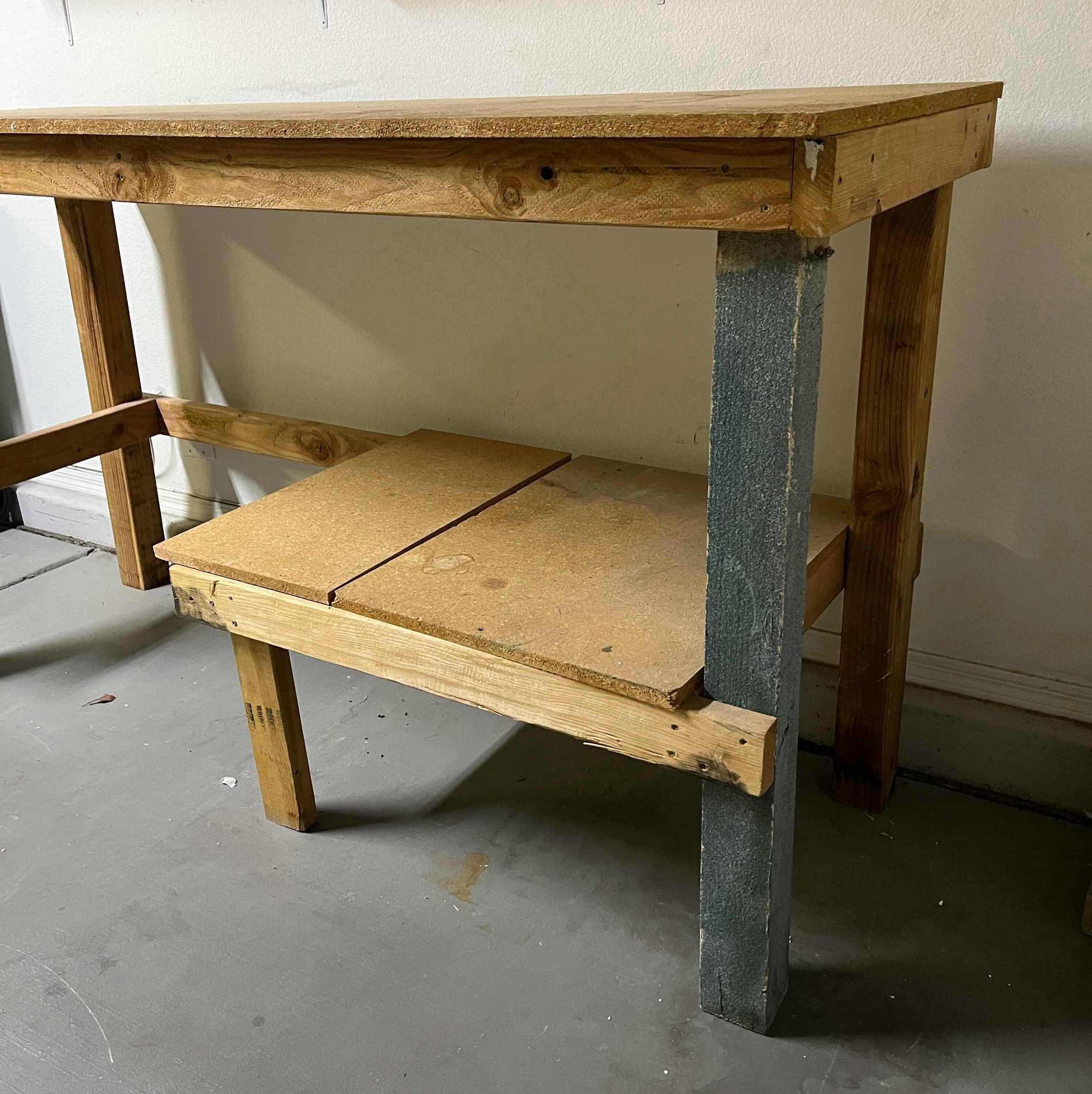 Photo 1 of CUSTOM MADE WOOD WORK BENCH 75” X 27” H43”