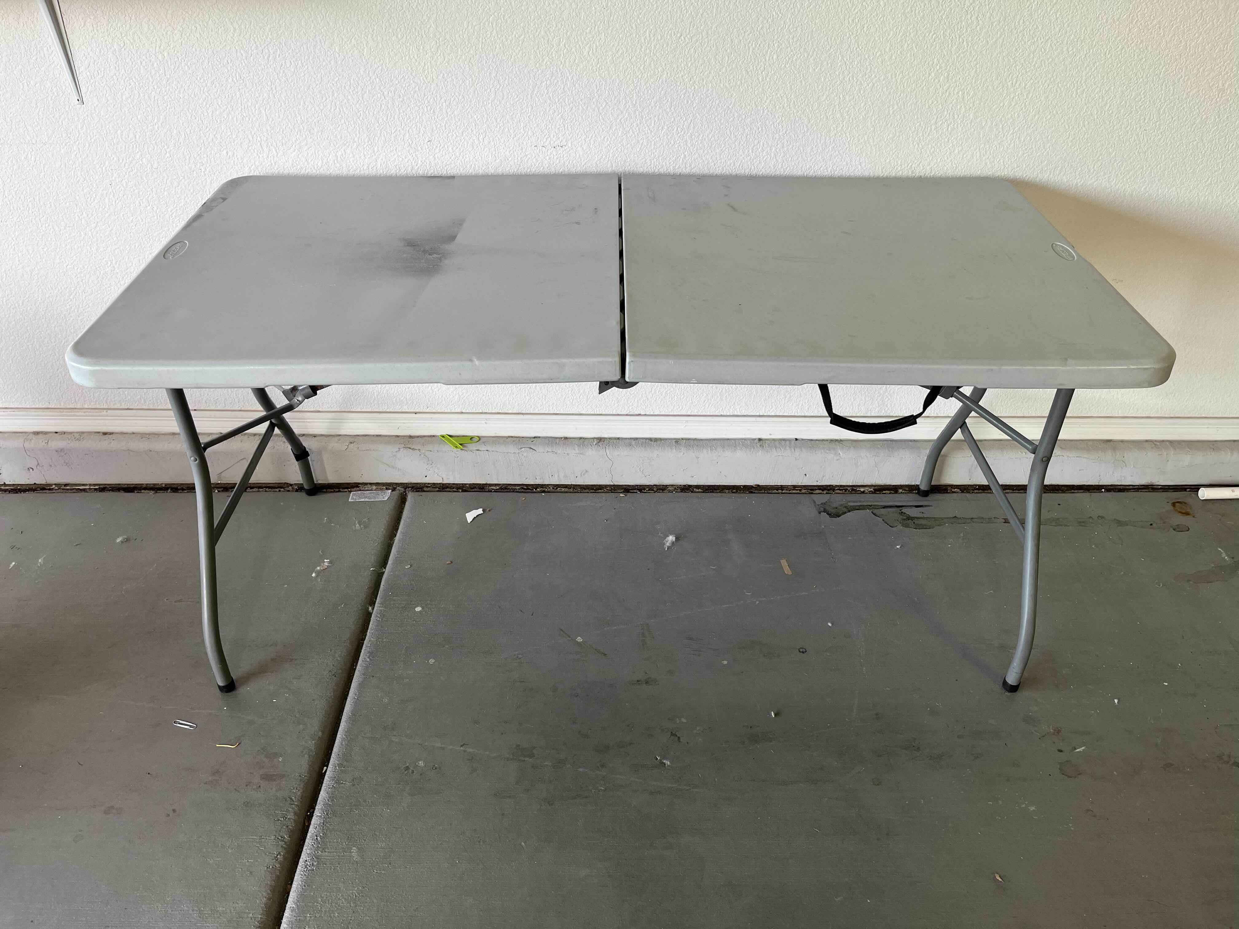 Photo 1 of OFFICESTAR GRAY FOLDING TABLE 60” X 29” H30”