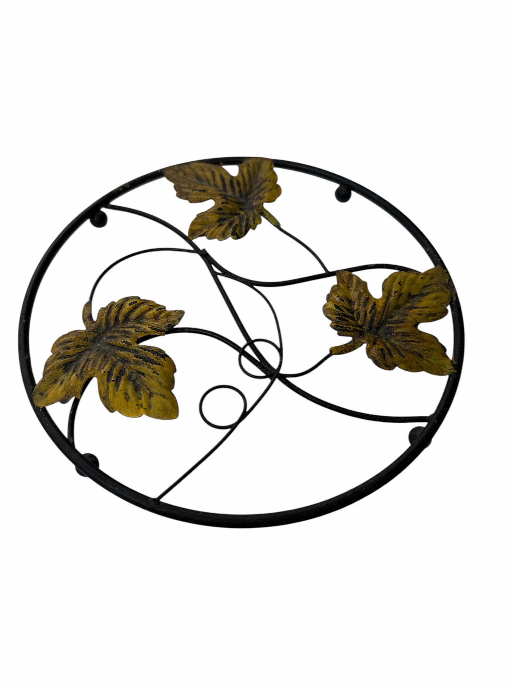 Photo 1 of METAL PLANTER POT HOLDERS (2)PCS 8”