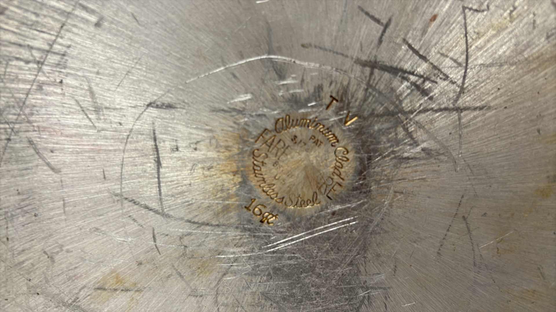 Photo 1 of FARBERWARE ALUMINUM STOCKPOT CLAD 16QT