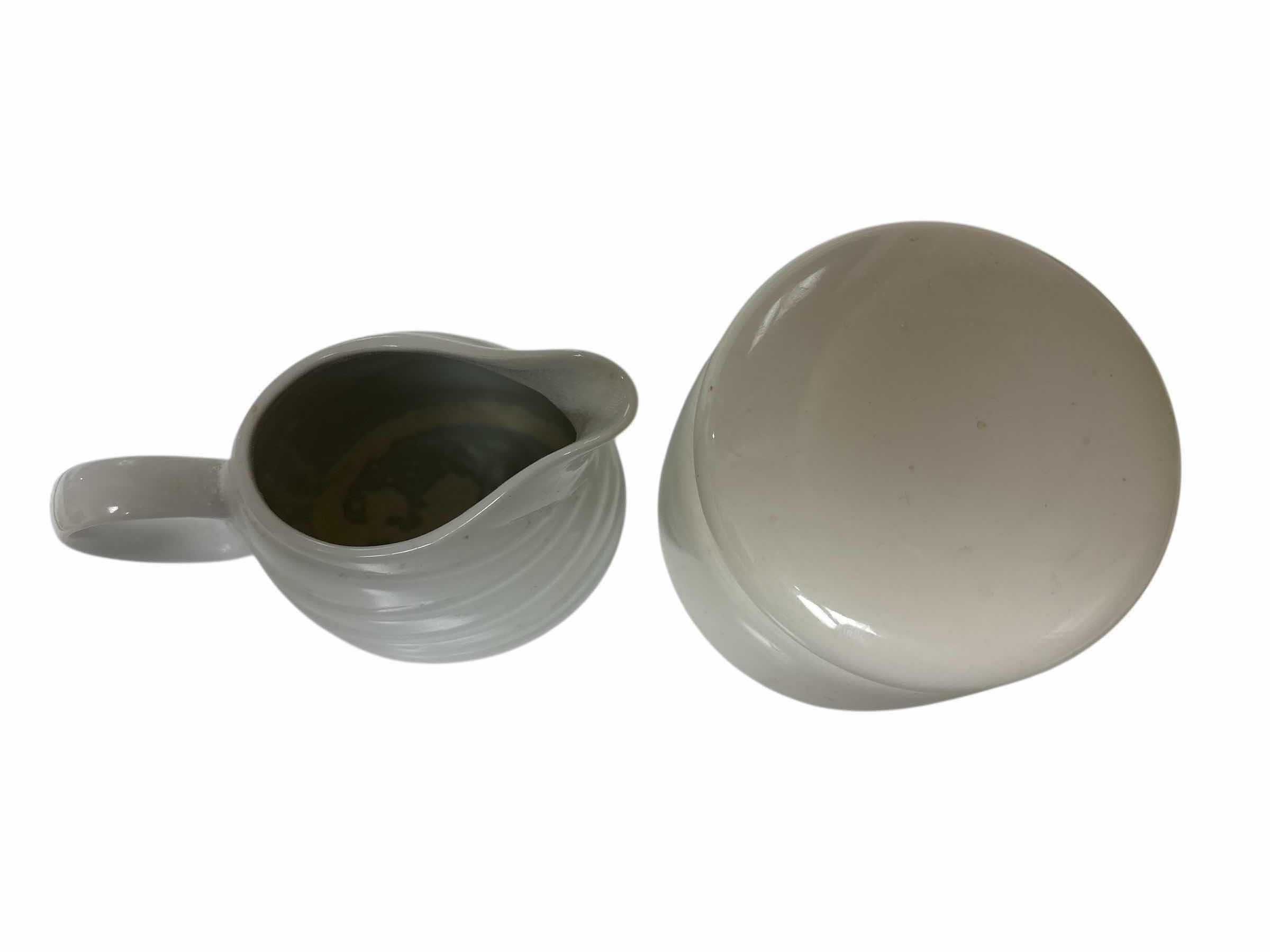 Photo 1 of WHITE CERAMIC MILK & SUGAR CONTAINER