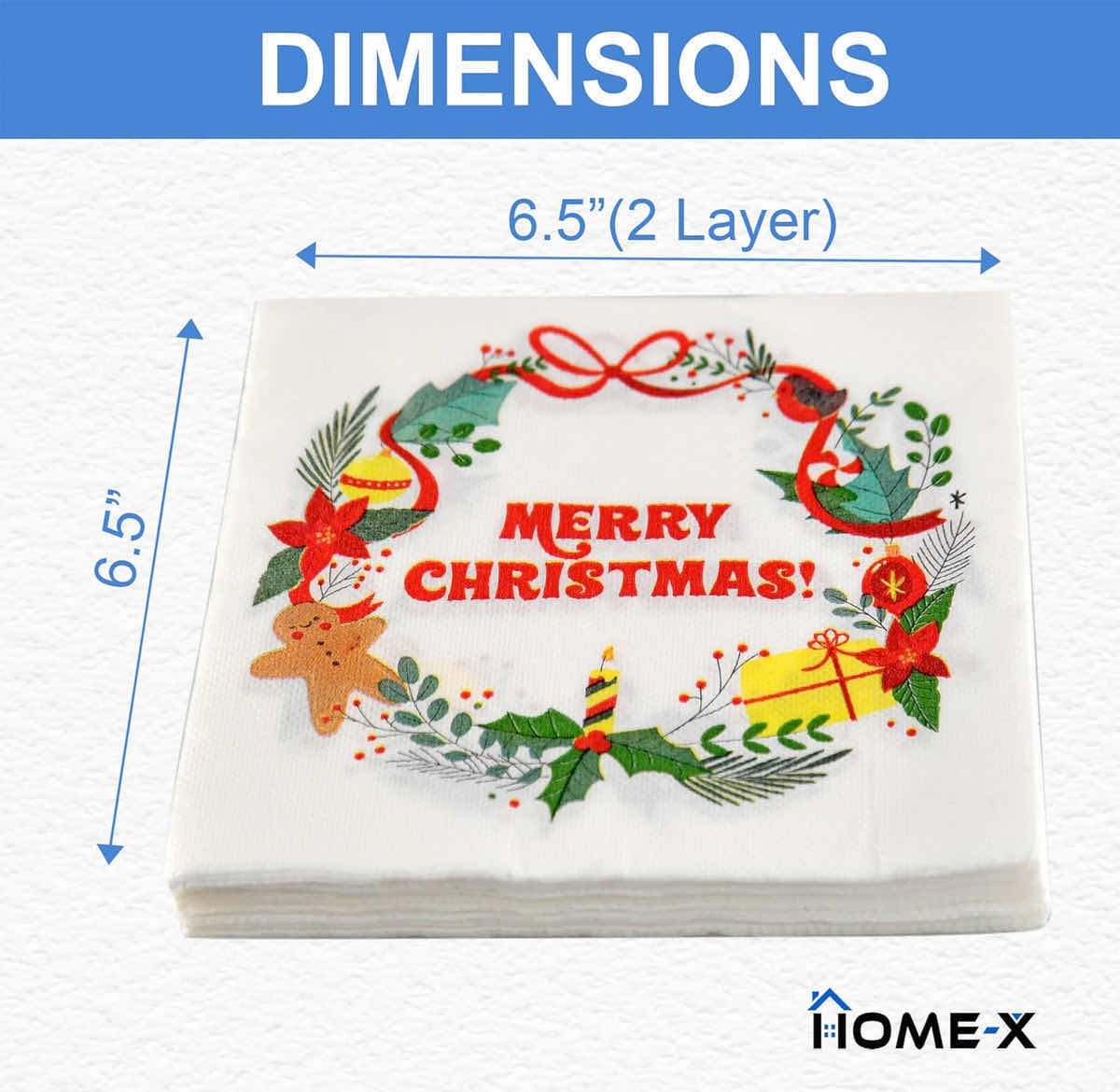 Photo 1 of CASE OF HOME-X MERRY CHRISTMAS WHITE HOLLY WREATH (75 SETS/48PCS PER SET/3600 TOTAL) READ NOTES