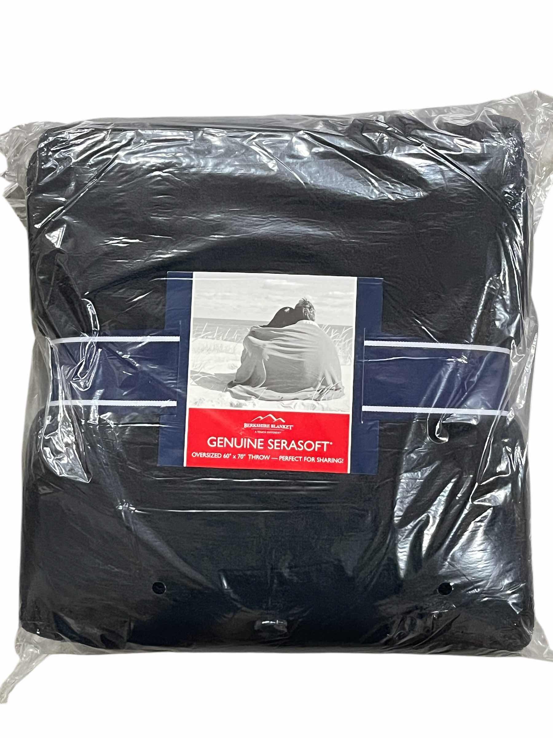 Photo 1 of NEW CASE OF BERKSHIRE BLACK GENUINE SERASOFT OVERSIZED THROW BLANKETS 60"x 70" (6PCS PER CASE)