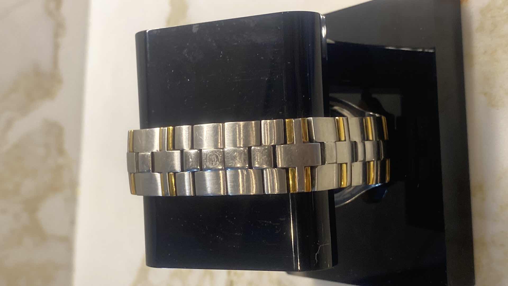 View 5 of MENS MOVADO TWO TONE BLACK DIAL GOLD ACCENTS STAINLESS STEEL WATCH