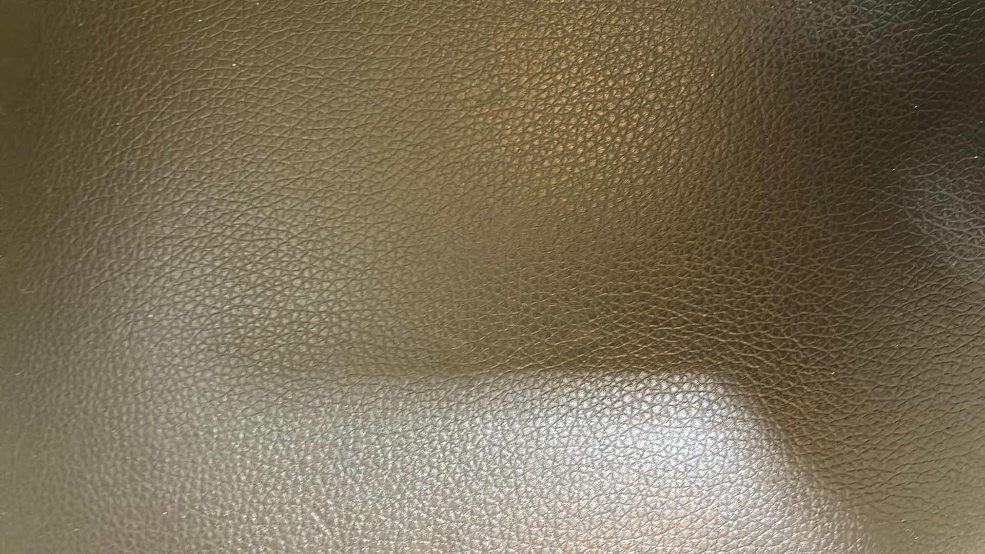 View 3 of 2-DARK BROWN MODERN LEATHER OTTOMANS