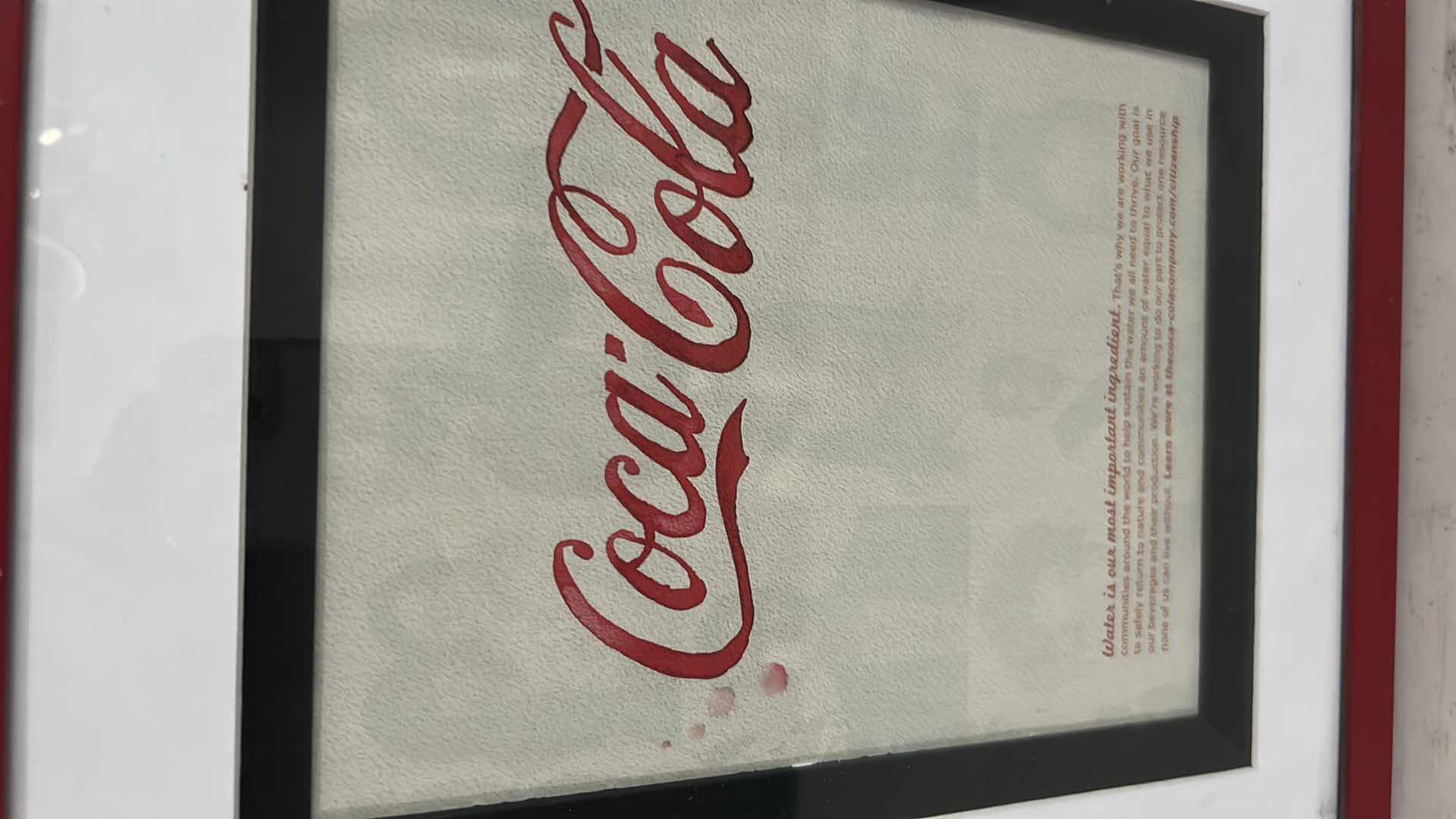 View 3 of MATCHED PAIR FRAMED VINTAGE STYLE COCA COLA ADVERTISING ART PRINTS 13" X 16"