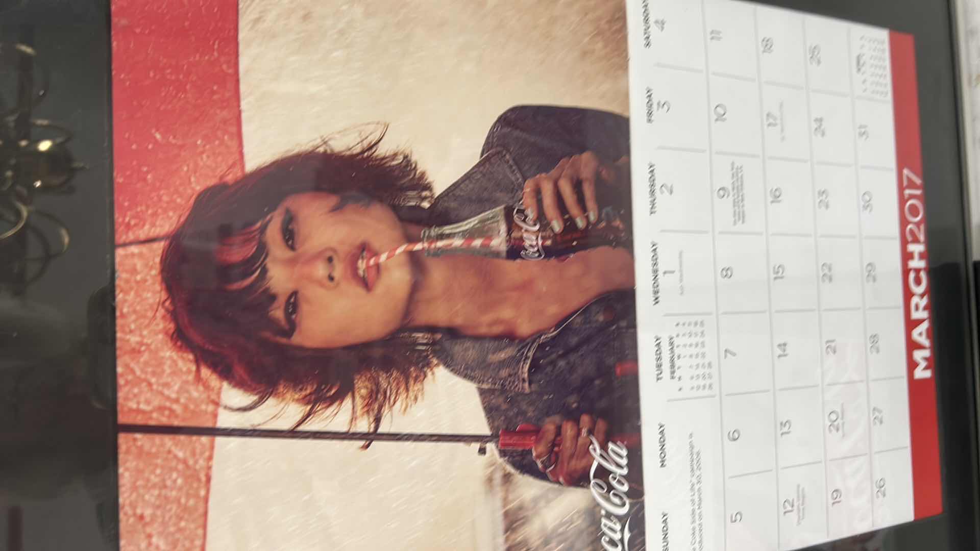 View 3 of THREE VINTAGE FRAMED COCA COLA ADVERTISING CALENDAR PAGES FROM 2016/2017
15" X 26" 15" X 21"