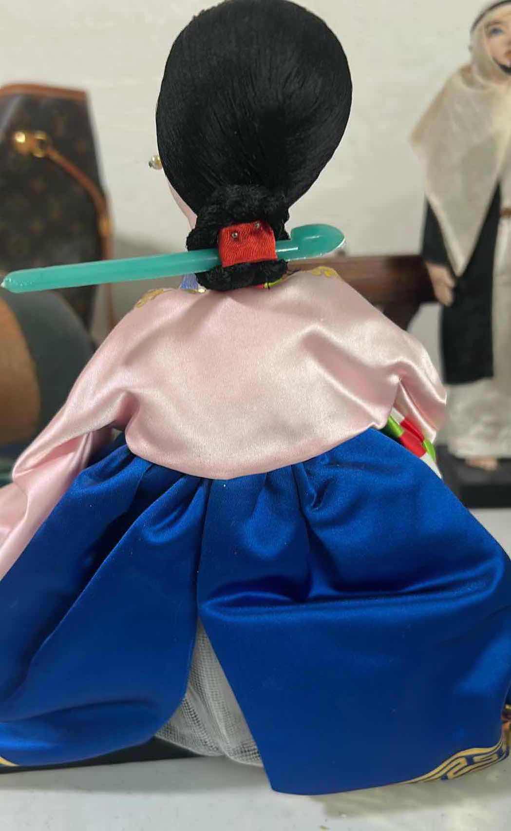 View 3 of VINTAGE KOREAN CULTURAL DOLL H 11"