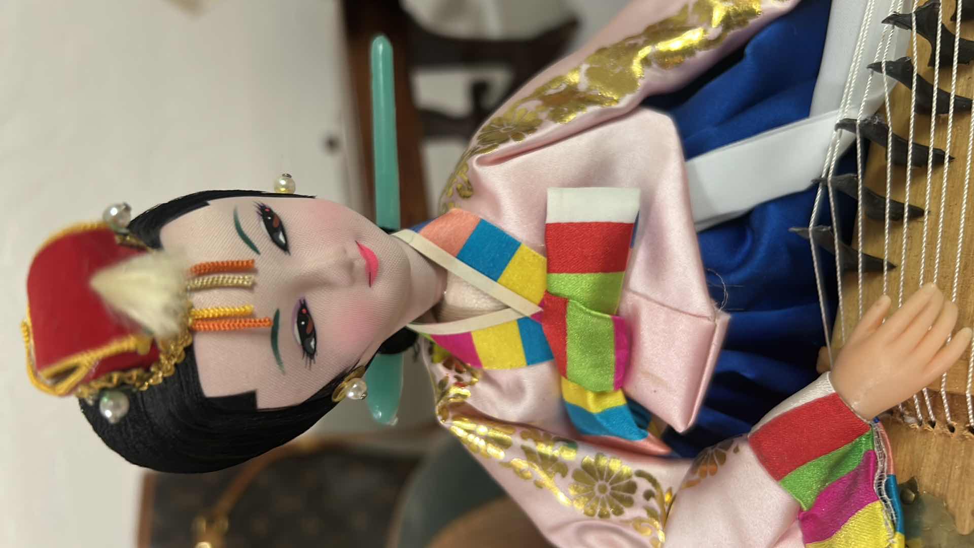 View 2 of VINTAGE KOREAN CULTURAL DOLL H 11"