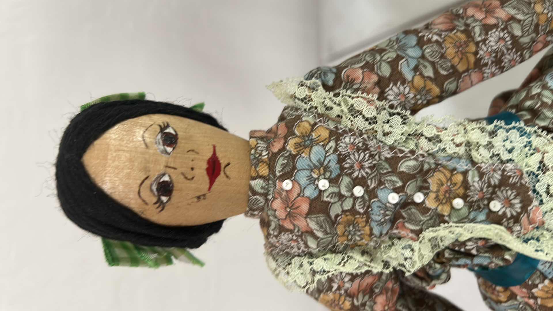 View 2 of 3- VINTAGE CULTURAL DOLLS W DISTINCT HANDCRAFTED TRADITIONAL CLOTHING H 14" 12" 10"