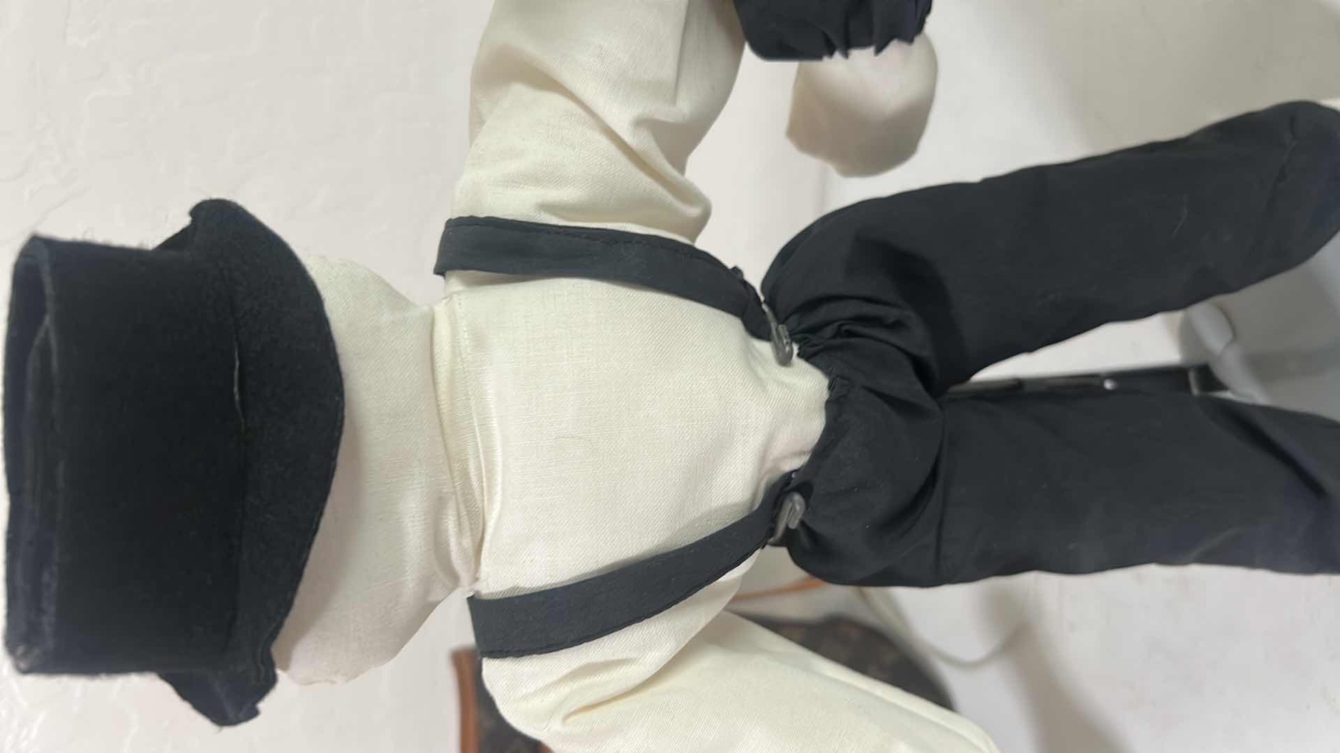 View 3 of PAIR OF HANDMADE FACELESS CLOTH AMISH TAG DOLLS H 16"